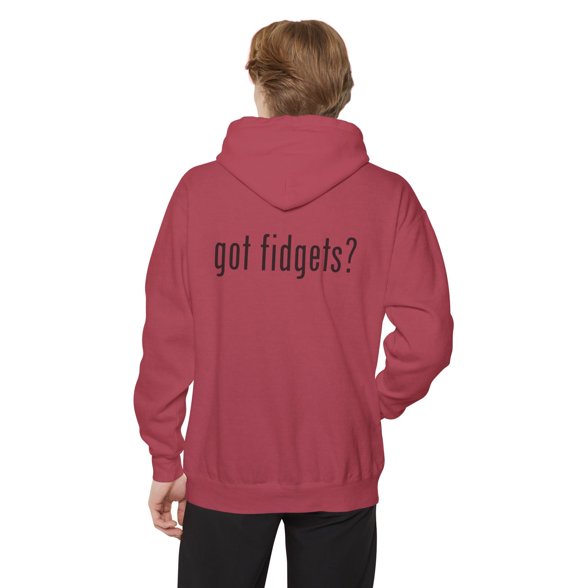 “got fidgets?” Minimalist Hoodie