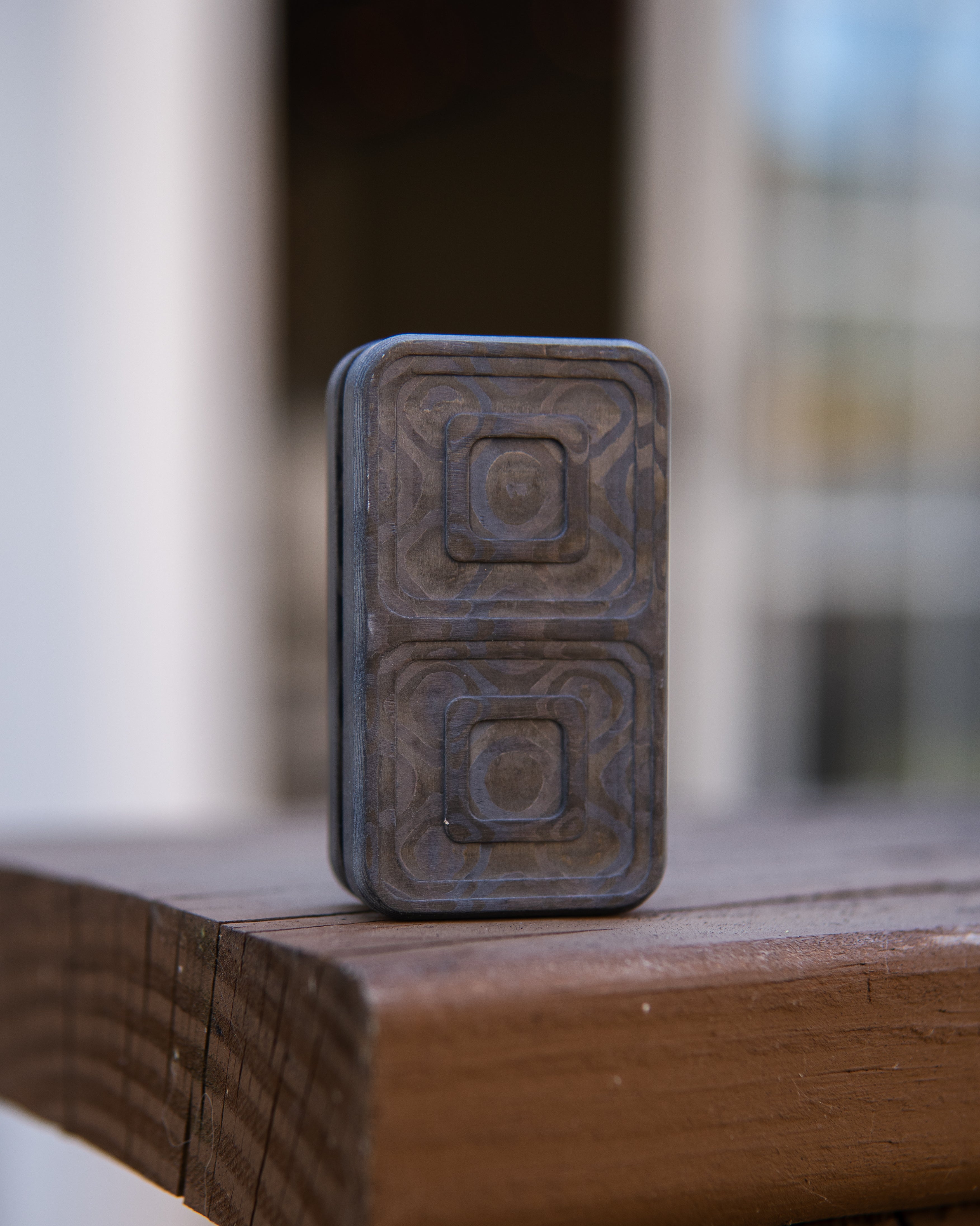 Echo Tile Fidget Slider - Maker's Choice, Black Camo Carbon Fiber