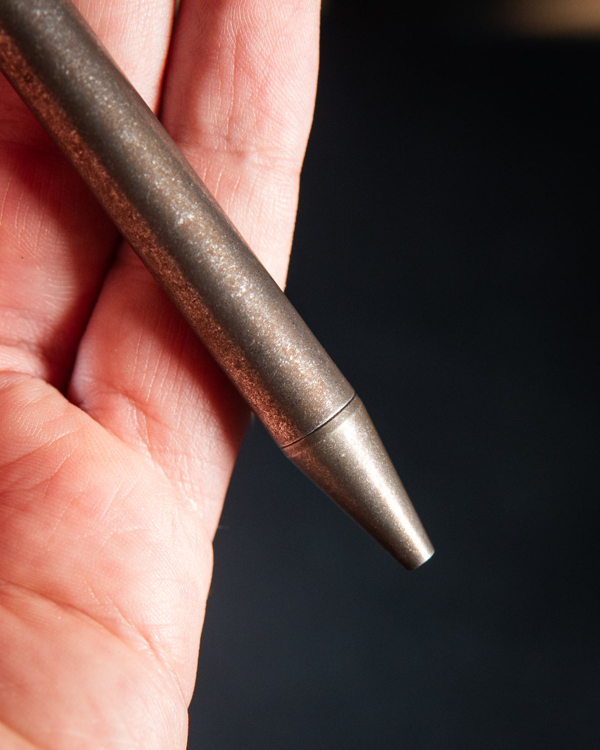The Axial - Titanium Bolt-Action Fidget Pen, Rusty Nail (JRW Collab)