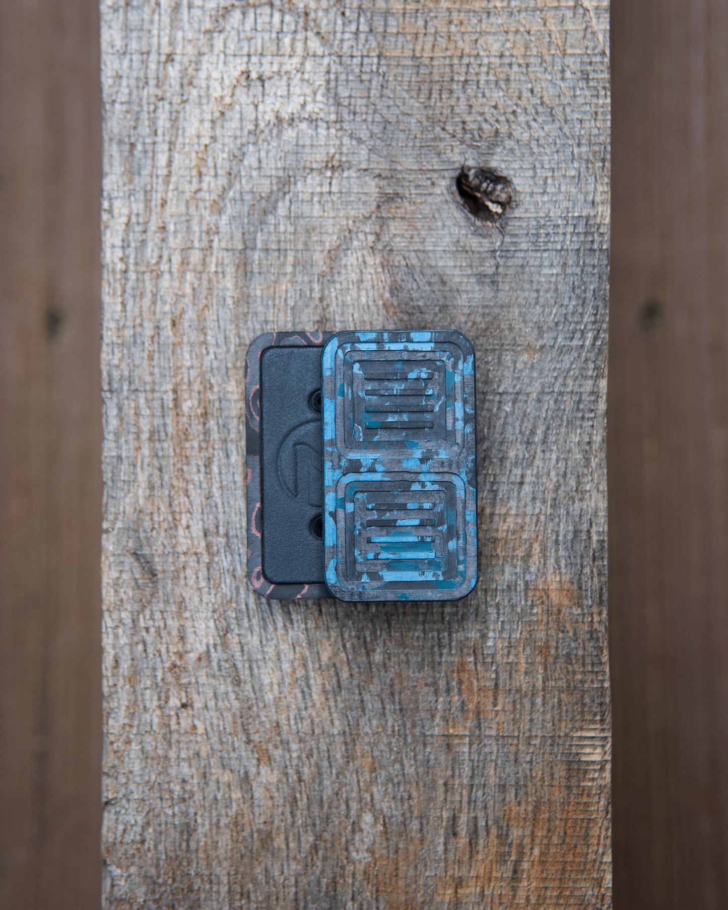 Delta Tile Fidget Slider - Maker's Choice, Arctic Storm x Copper Carbon Fiber