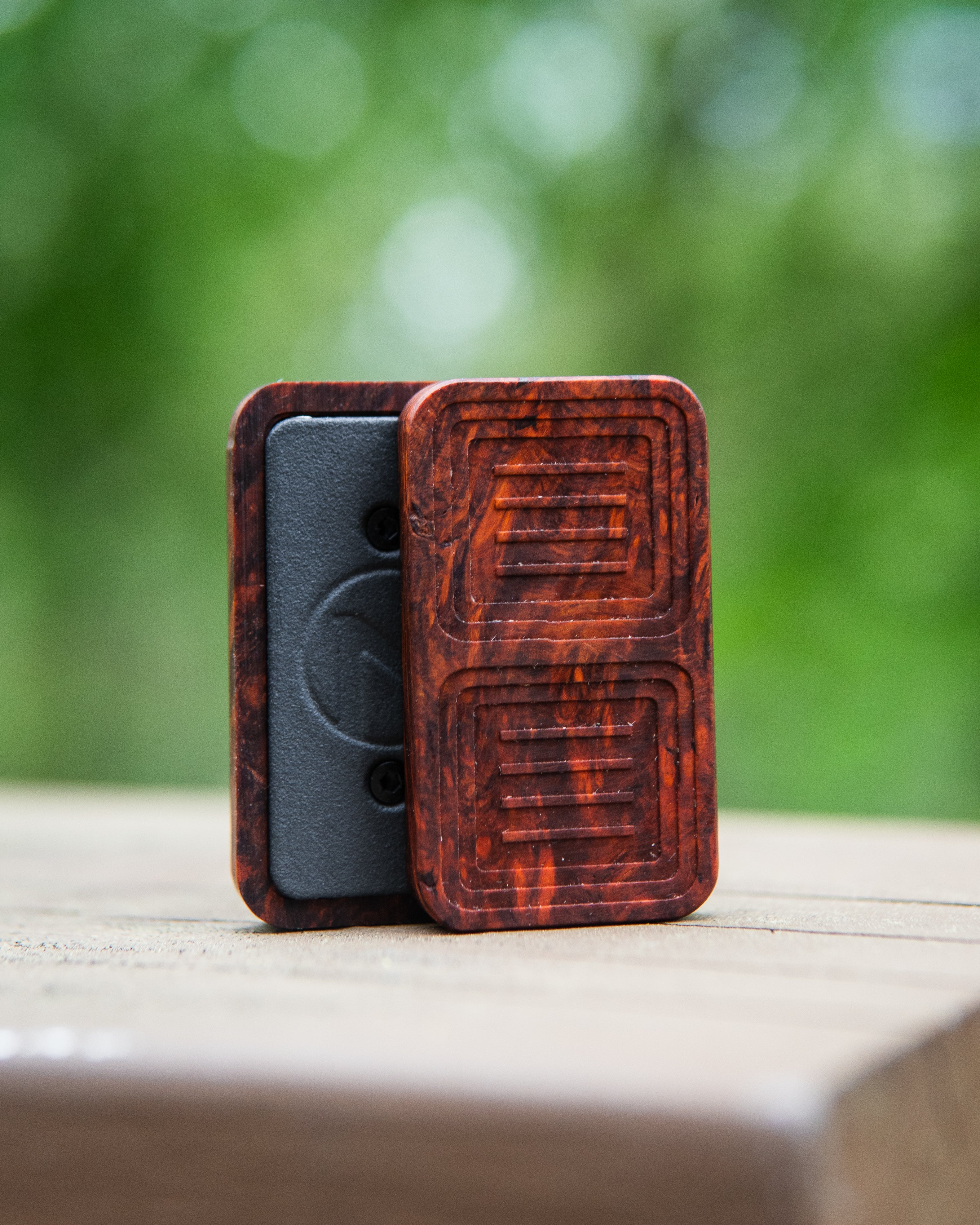 Delta Tile Fidget Slider - Maker's Choice, Amboyna Burl