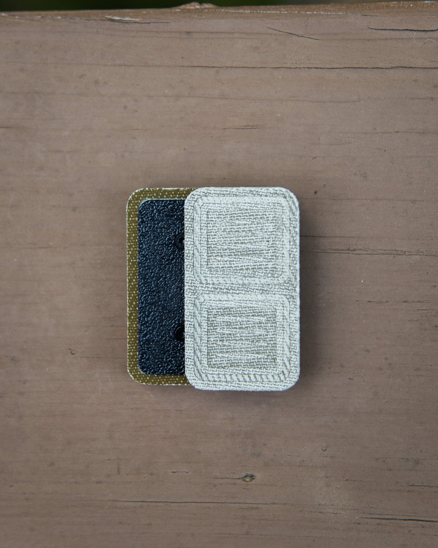 Delta Tile Fidget Slider - Maker's Choice, OD Green Olive Micarta #2