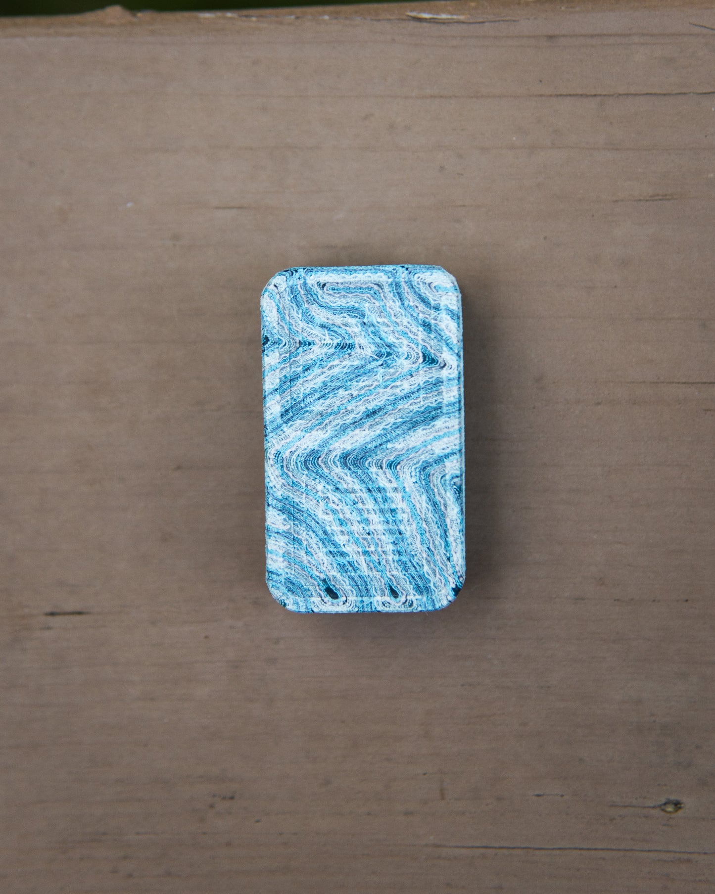 Delta Tile Fidget Slider - Maker's Choice, Sky Waves Micarta