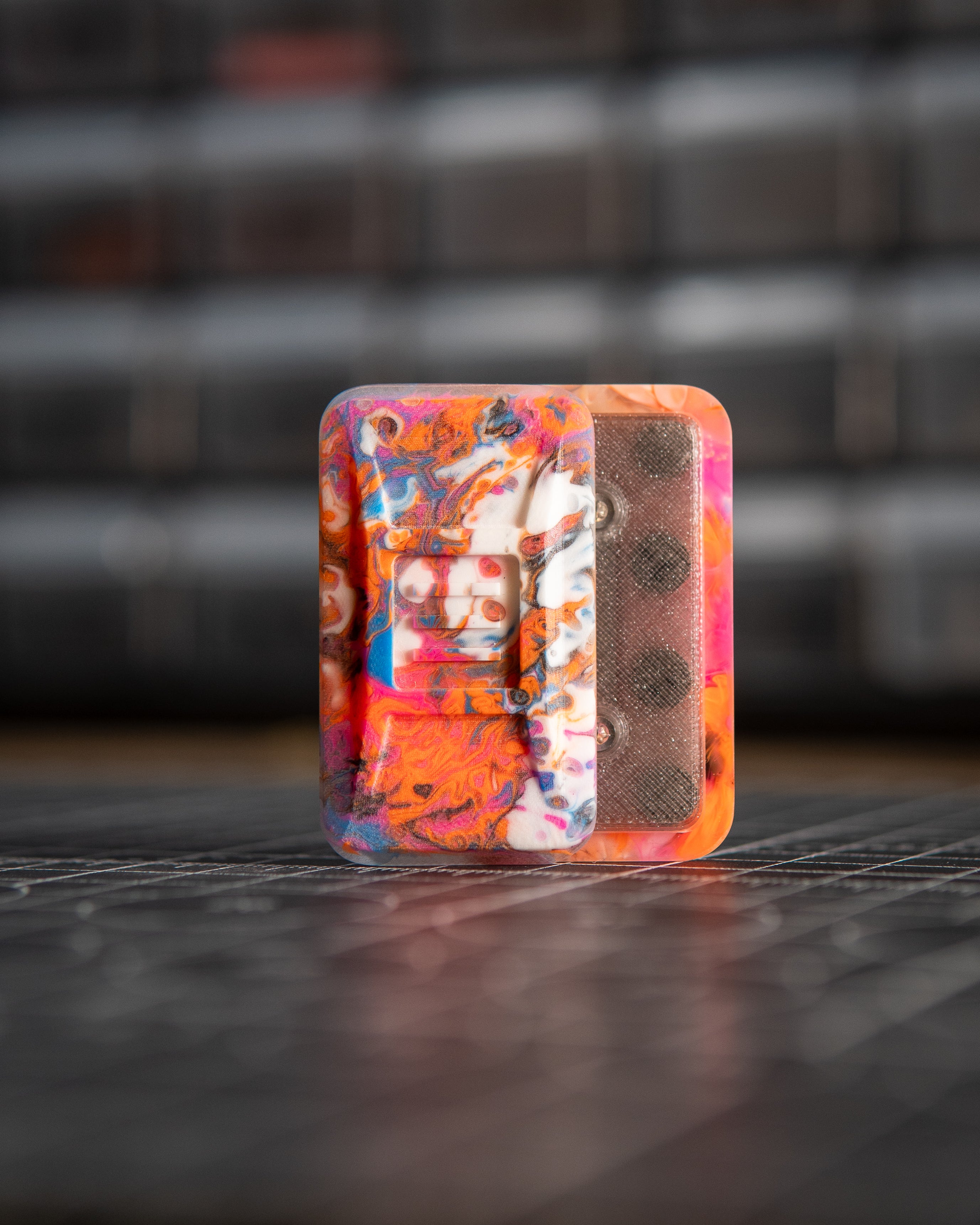 Delta Ergo Pro Tile Fidget Slider - Maker's Choice, Guitar Slab Resin