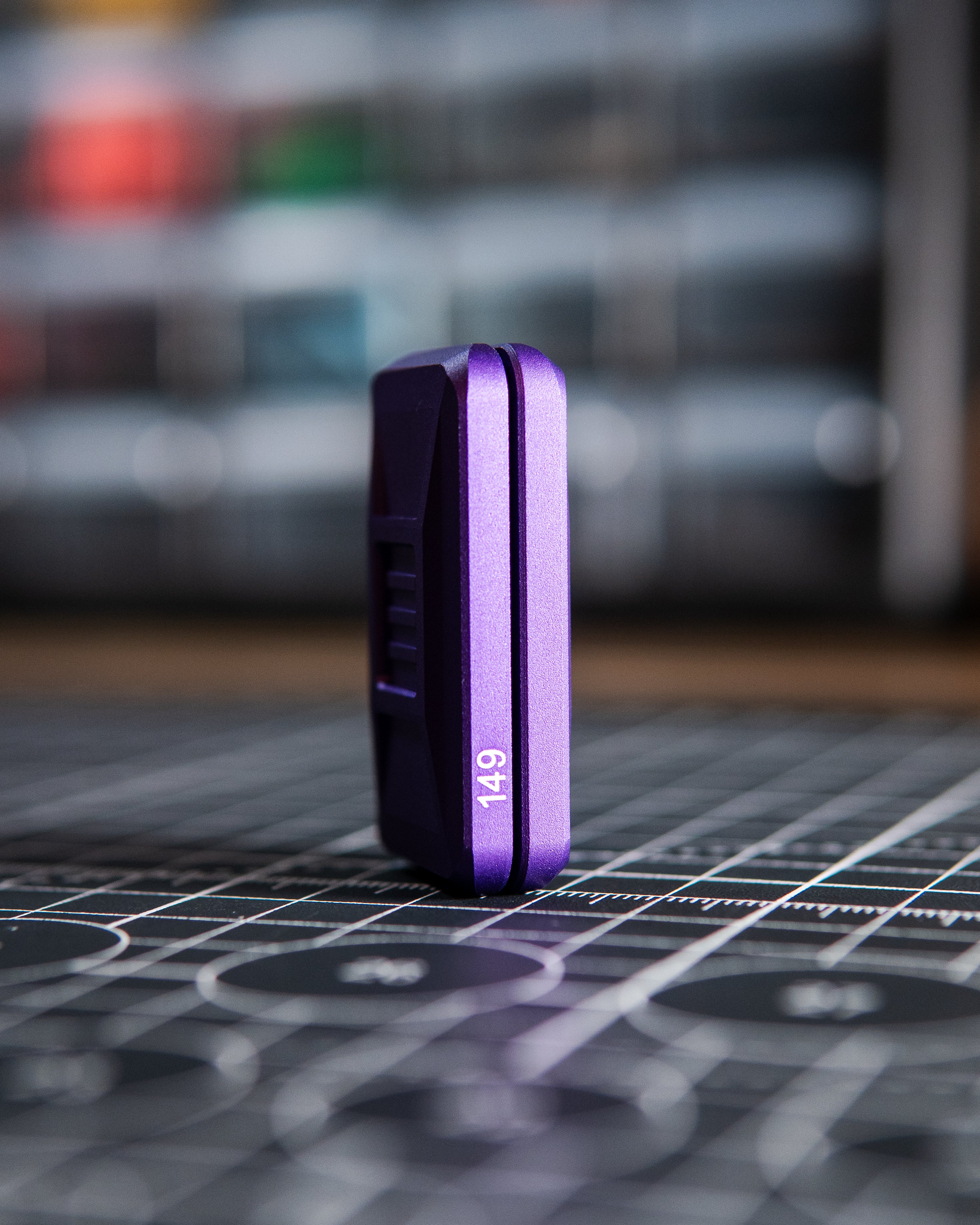 Delta Ergo Tile Fidget Slider - Maker's Choice, Deep Purple