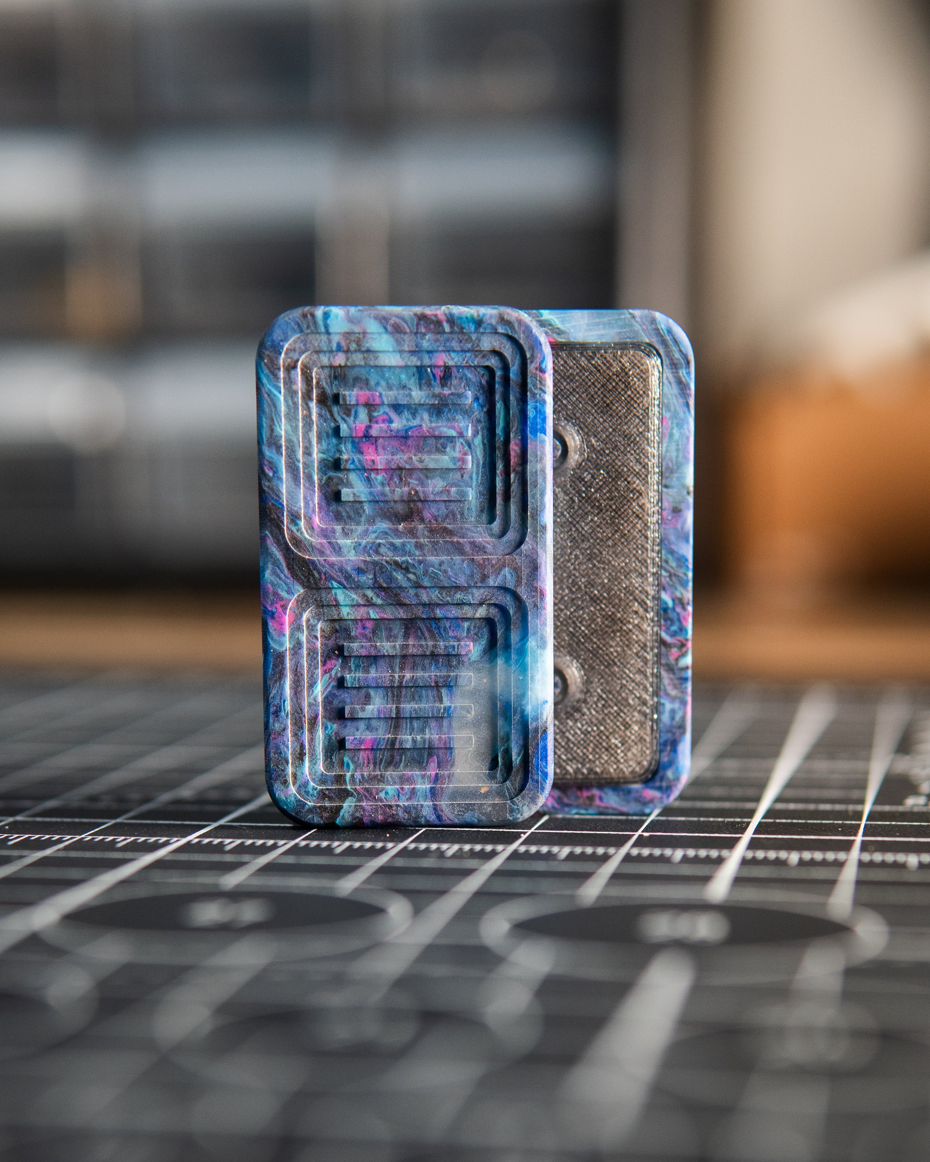 Delta Pro Tile Fidget Slider - Maker's Choice, Blurple Resin