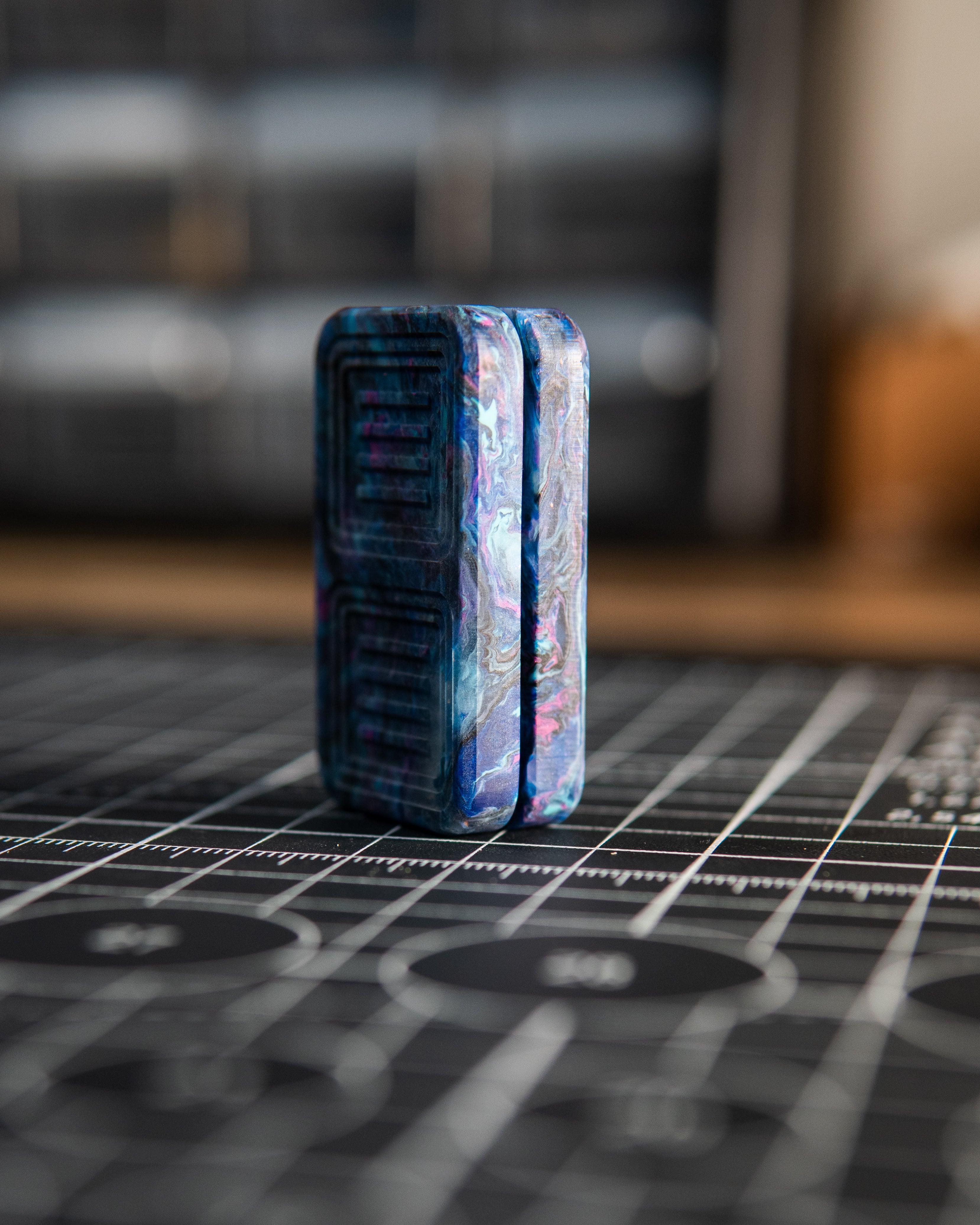 Delta Pro Tile Fidget Slider - Maker's Choice, Blurple Resin