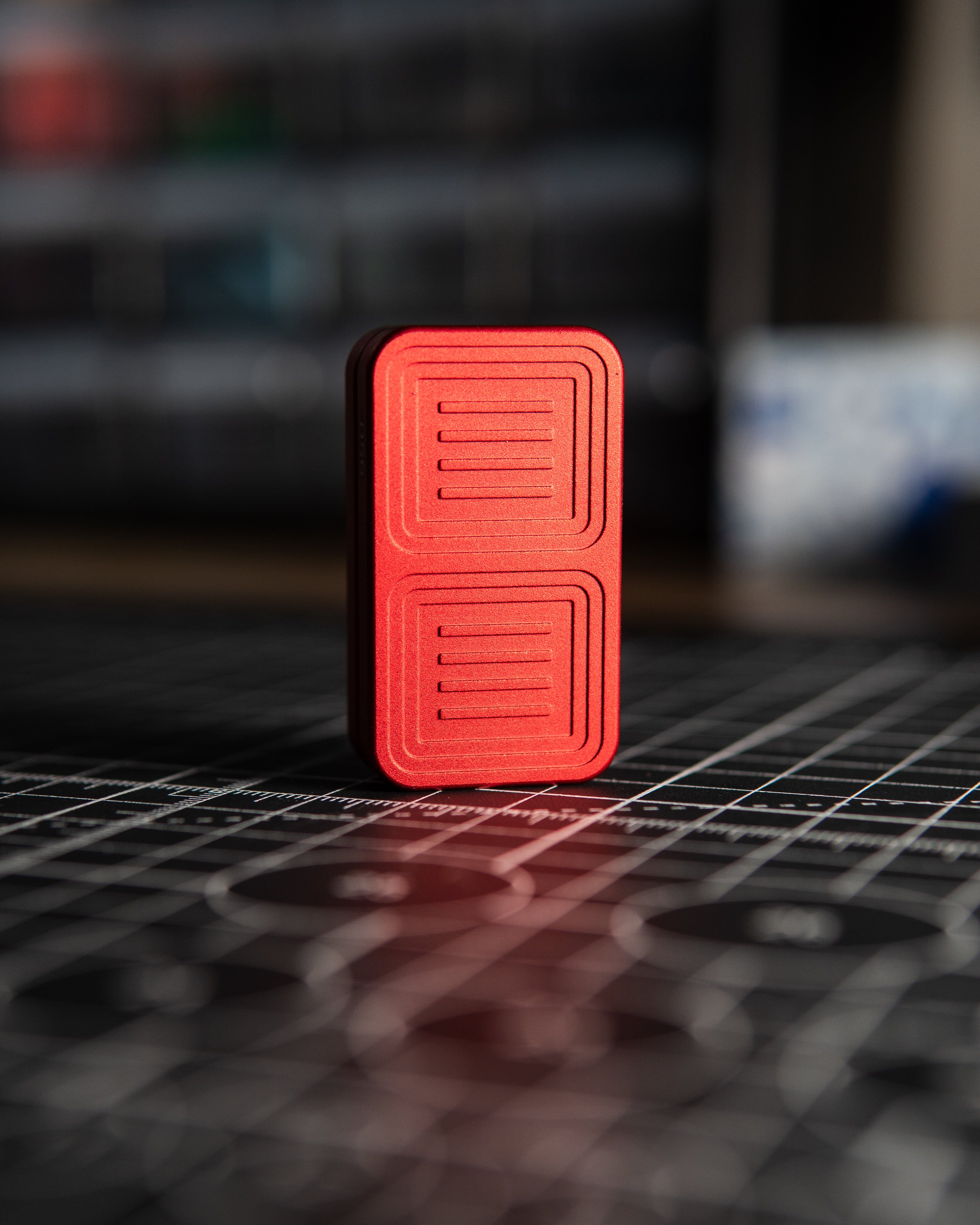 Delta Tile Fidget Slider - Maker's Choice, Cherry Red