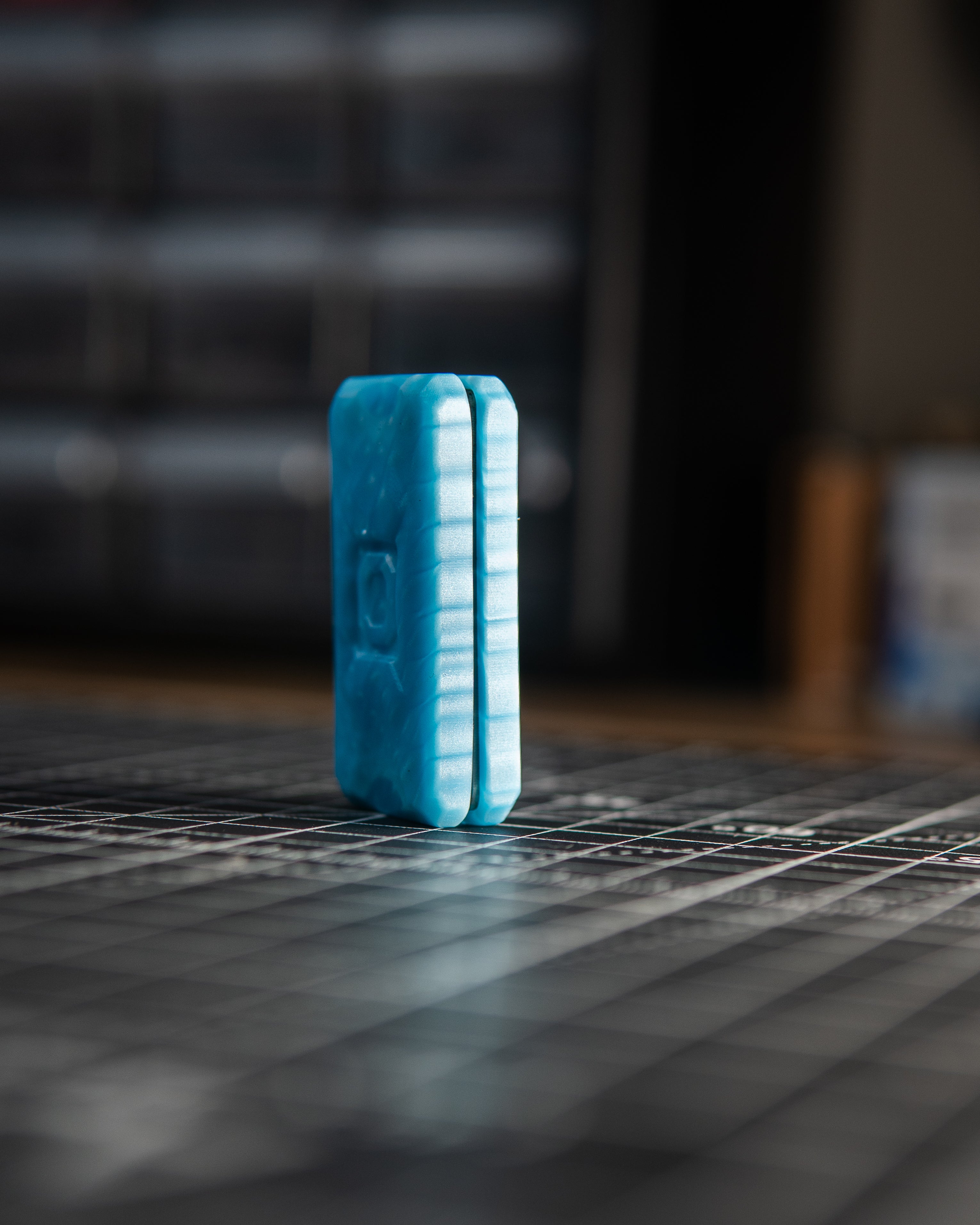 Echo Appa Pro Tile Fidget Slider - Blue "Dagon Scales" Resin