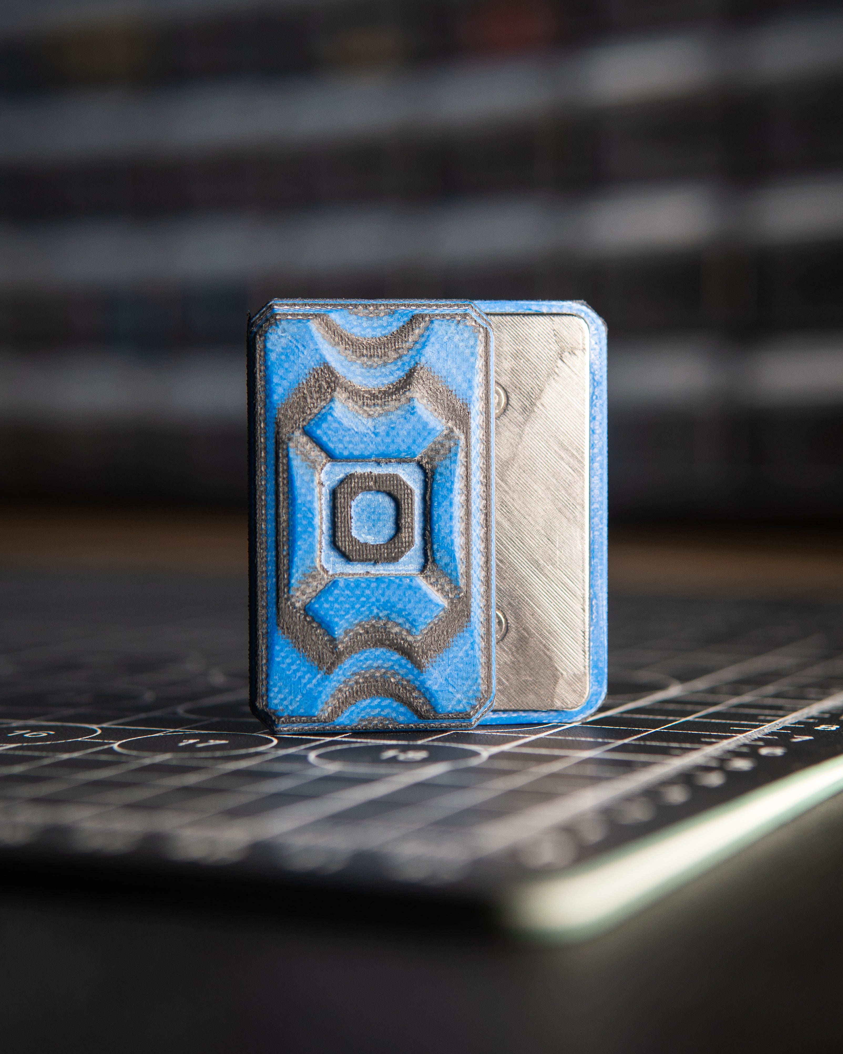 Echo Appa Pro Tile Fidget Slider - Maker's Chioce, AmeraGrip Layered Blue G10 w/Rubber