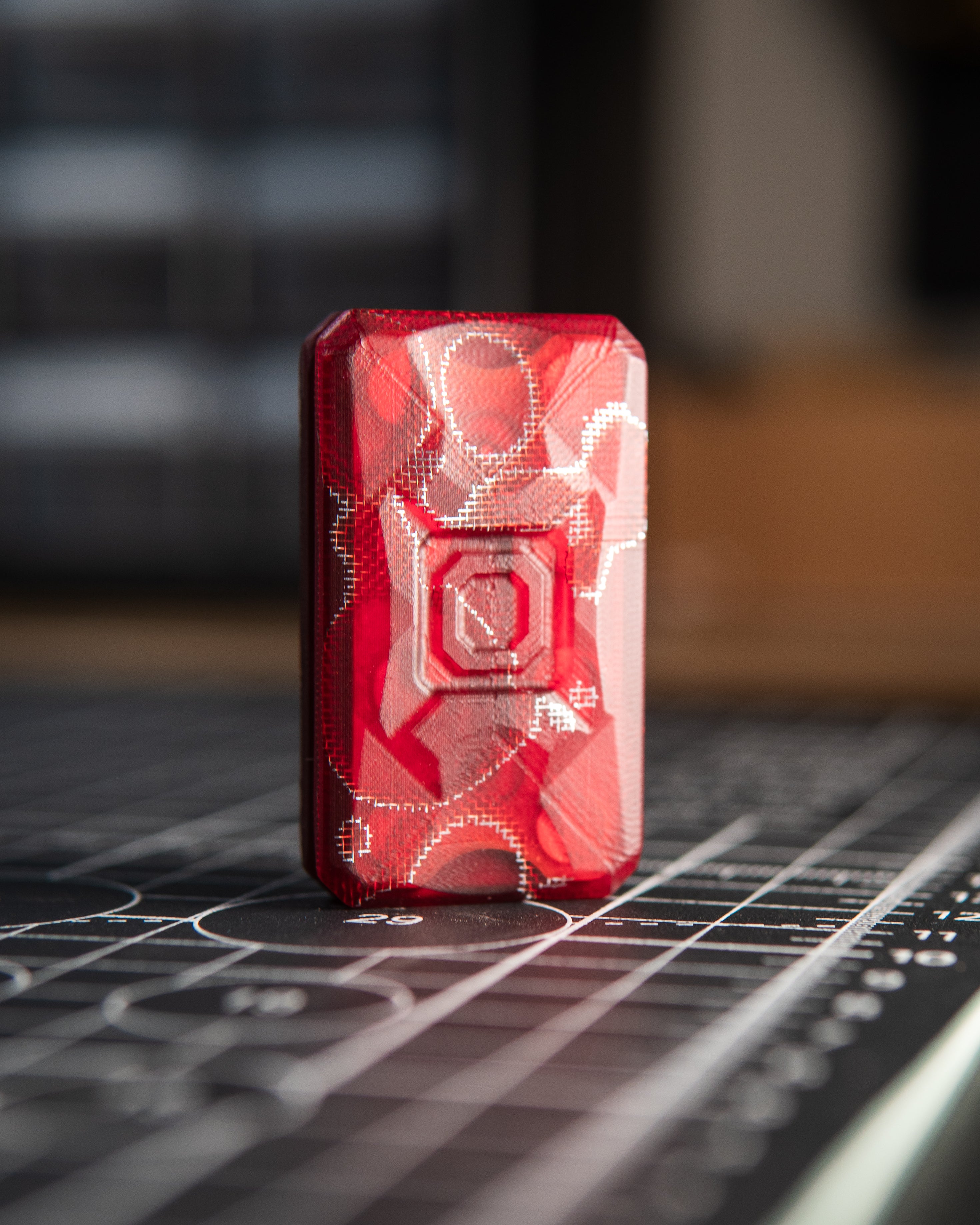 Echo Appa Pro Tile Fidget Slider - Maker's Choice, Raffir Alume Moon Red