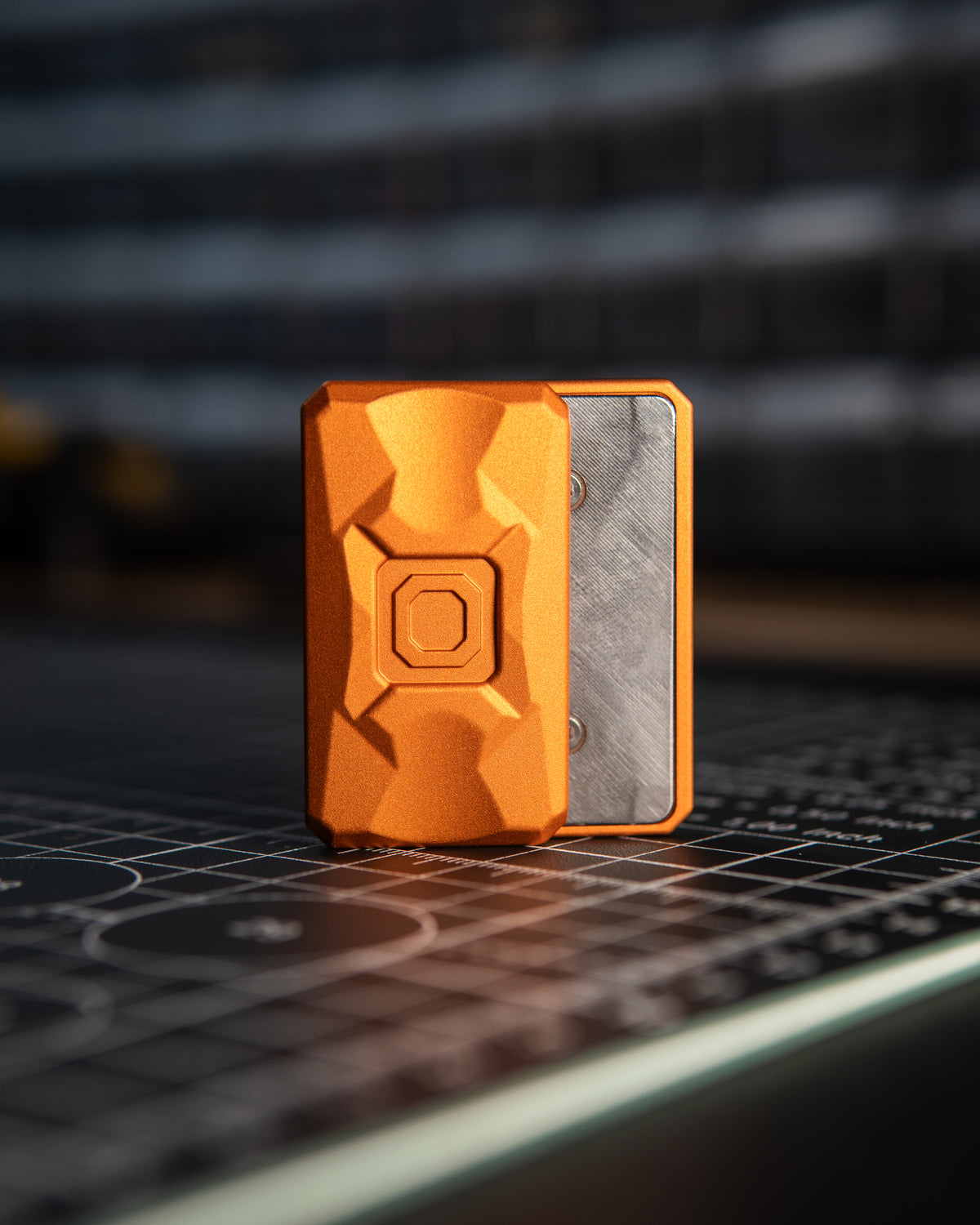 Echo Appa Tile Fidget Slider - Aluminum, Ember Orange