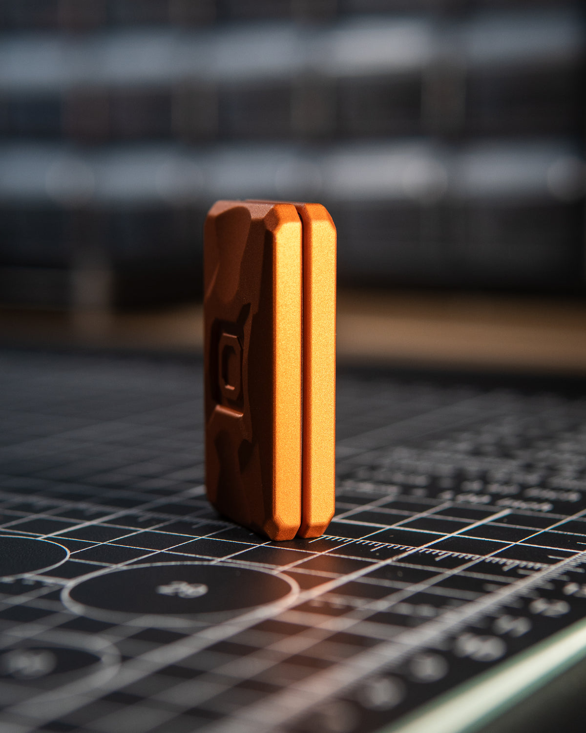 Echo Appa Tile Fidget Slider - Aluminum, Ember Orange