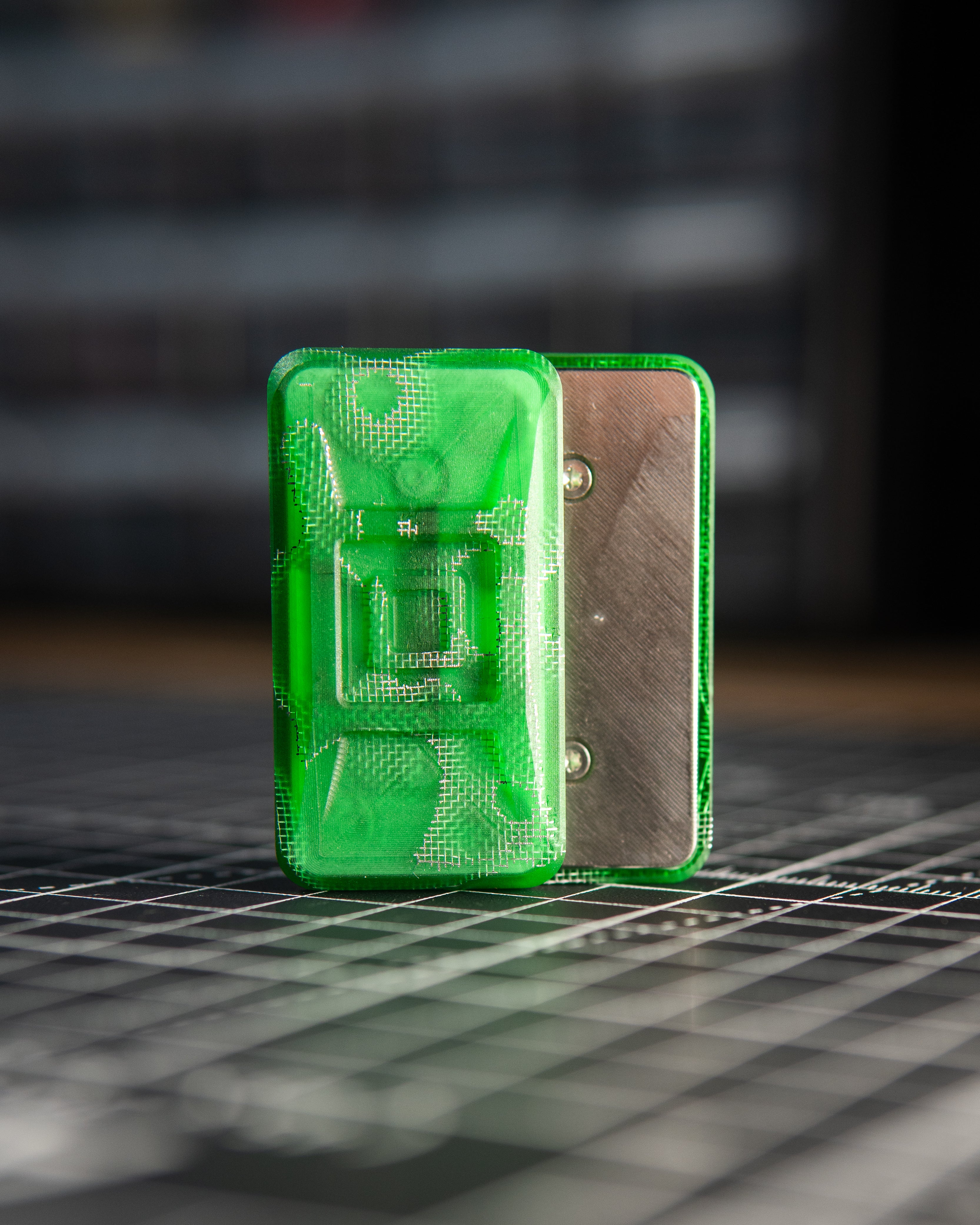 Echo Ergo Pro Tile Fidget Slider - Maker's Choice, Raffir Alume Moon Green