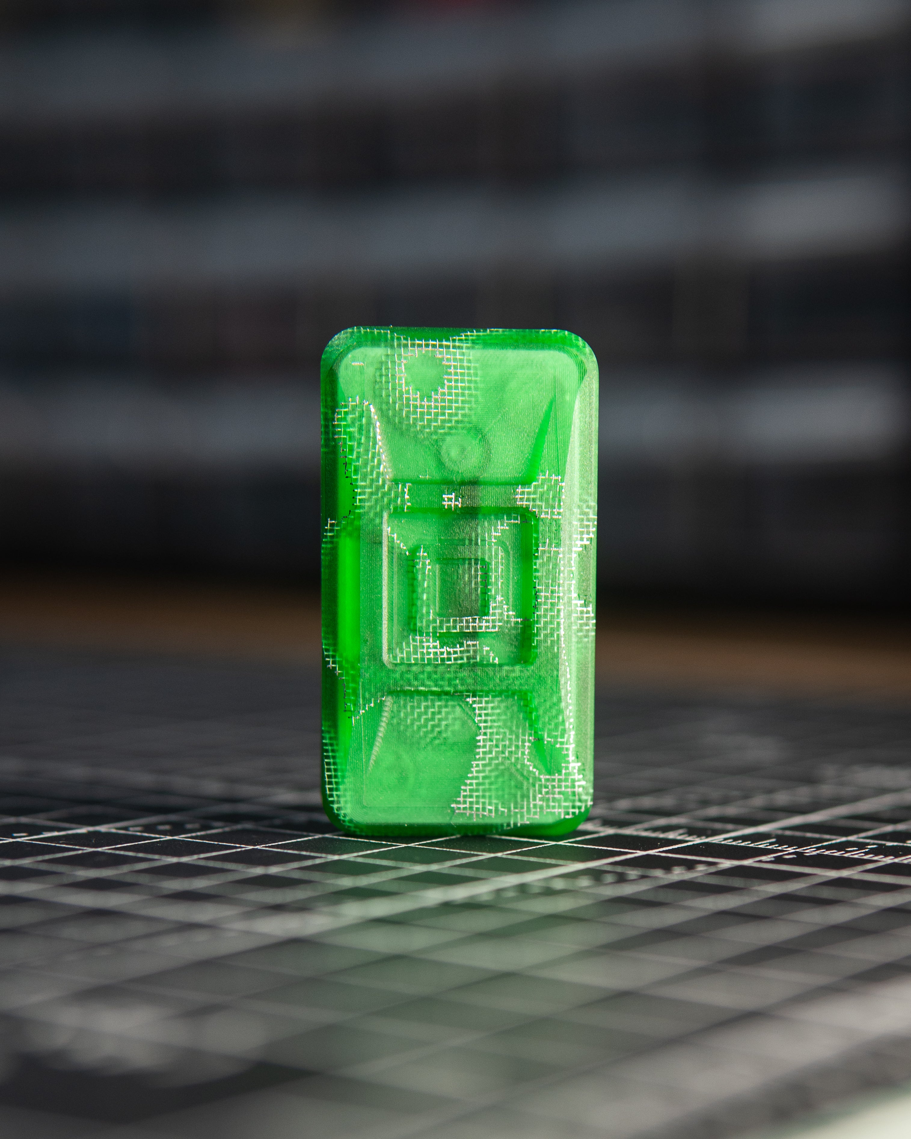 Echo Ergo Pro Tile Fidget Slider - Maker's Choice, Raffir Alume Moon Green