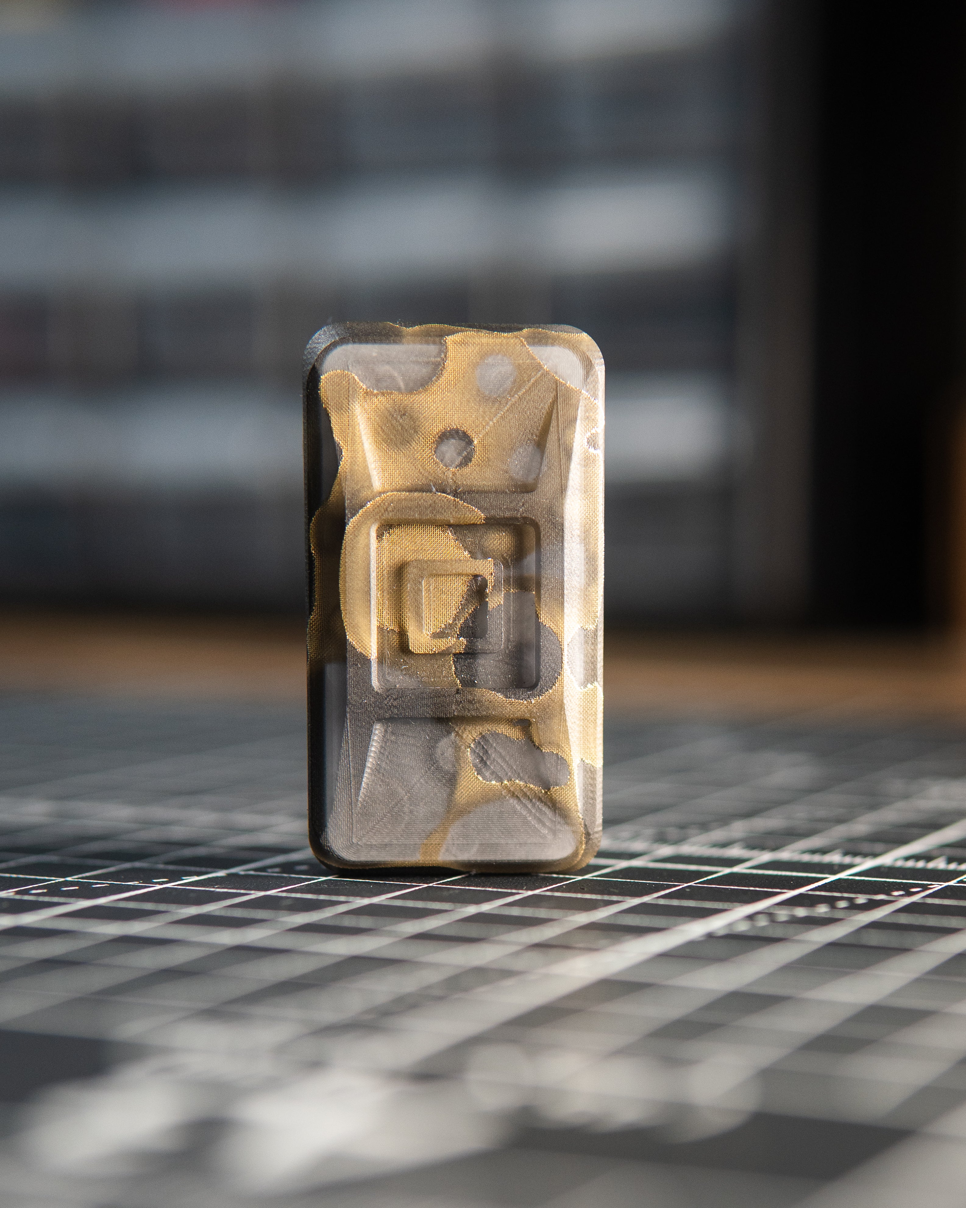 Echo Ergo Pro Tile Fidget Slider - Maker's Choice, Raffir Noble Moon Brass & Copper Composite