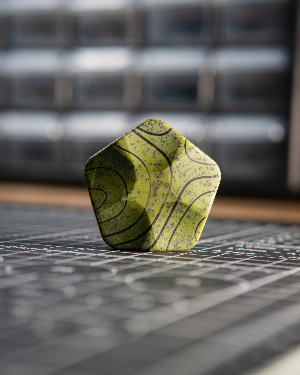 The ISO - Silent Magnetic Haptic Coin (Grip-Tec GripX, OD Green Topo)