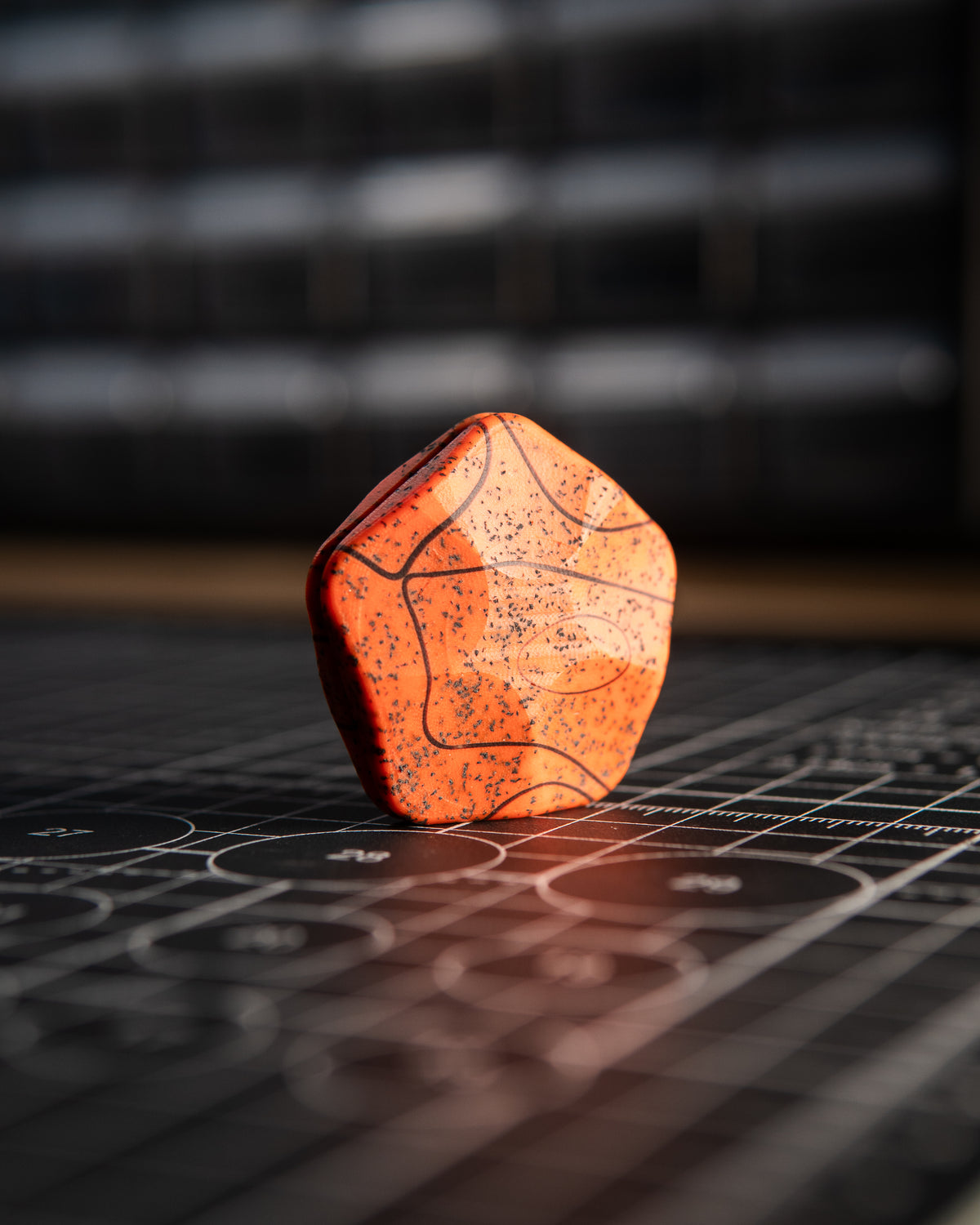 The ISO - Silent Magnetic Haptic Coin (Grip-Tec GripX, Blaze Orange Topo)
