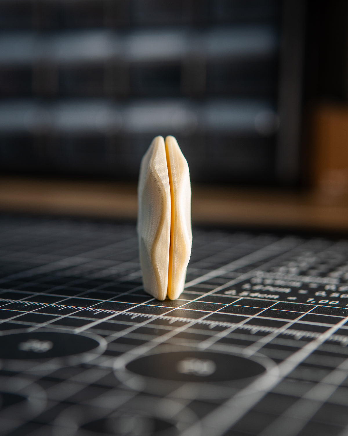 The ISO - Silent Magnetic Haptic Coin (Ivory Linen Micarta)