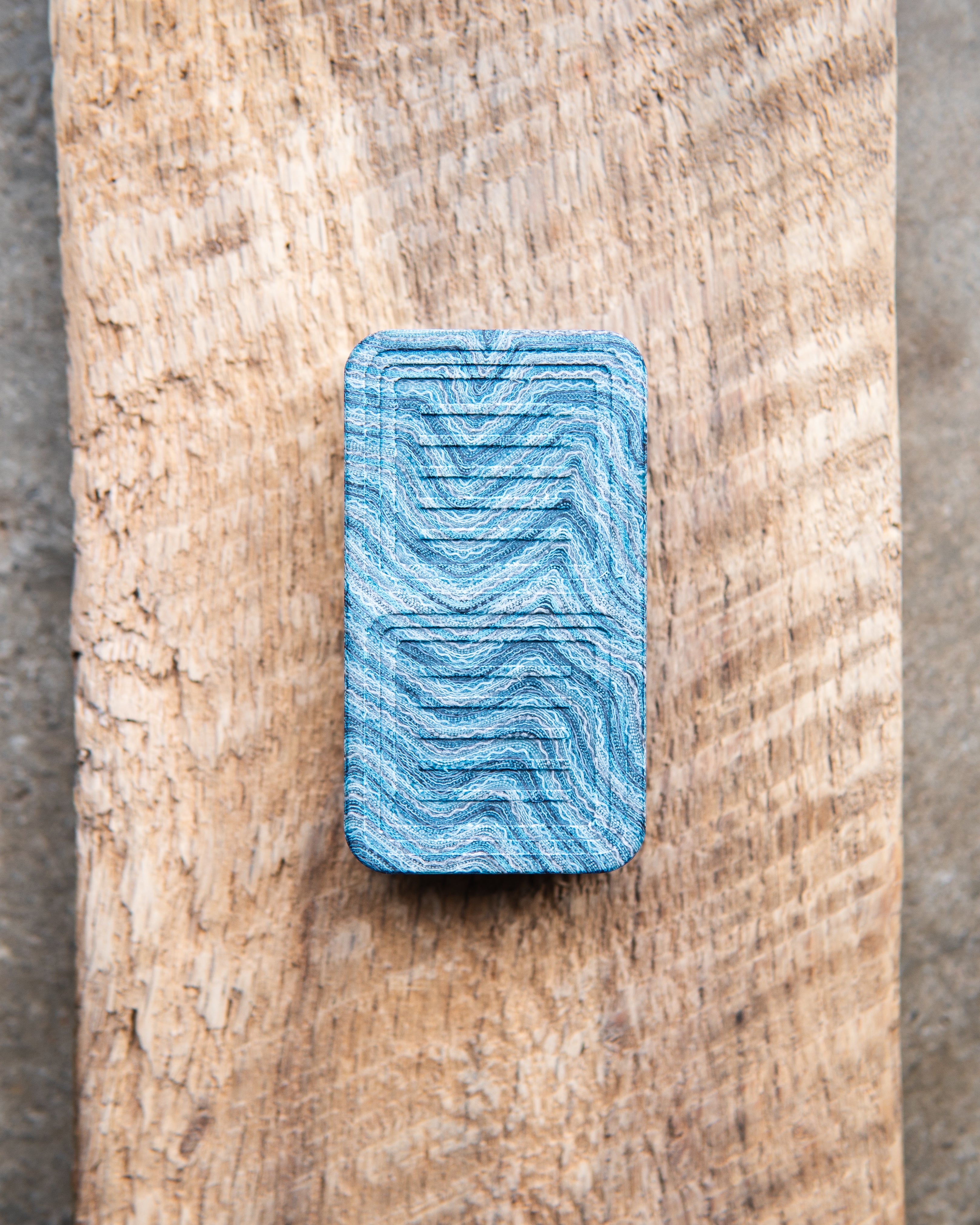 Tile Fidget Slider - Maker's Choice, Sky Waves Micarta