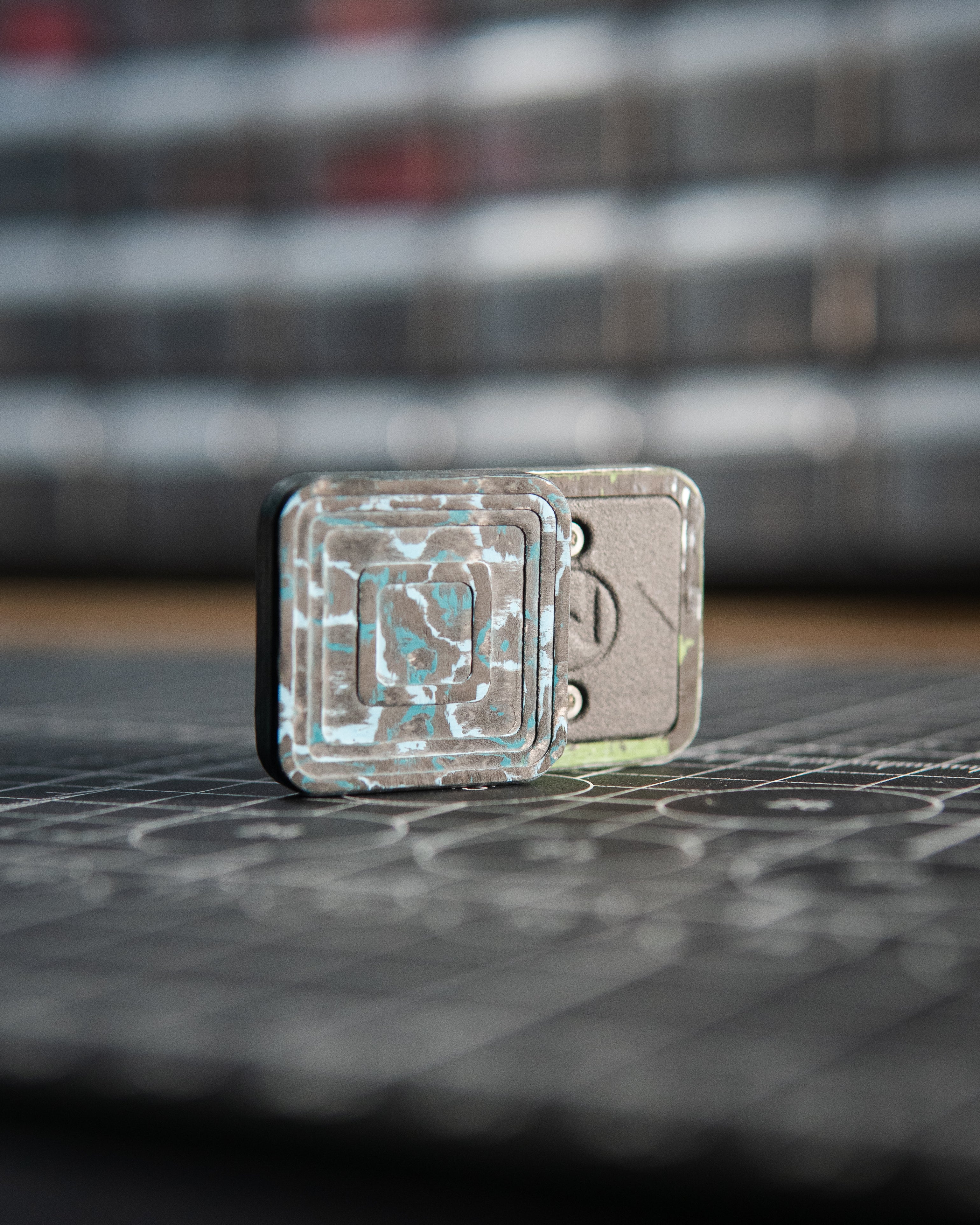 Mini Tile Fidget Slider - Maker's Choice, MIXED Pines Peak & Arctic Storm Carbon Fiber