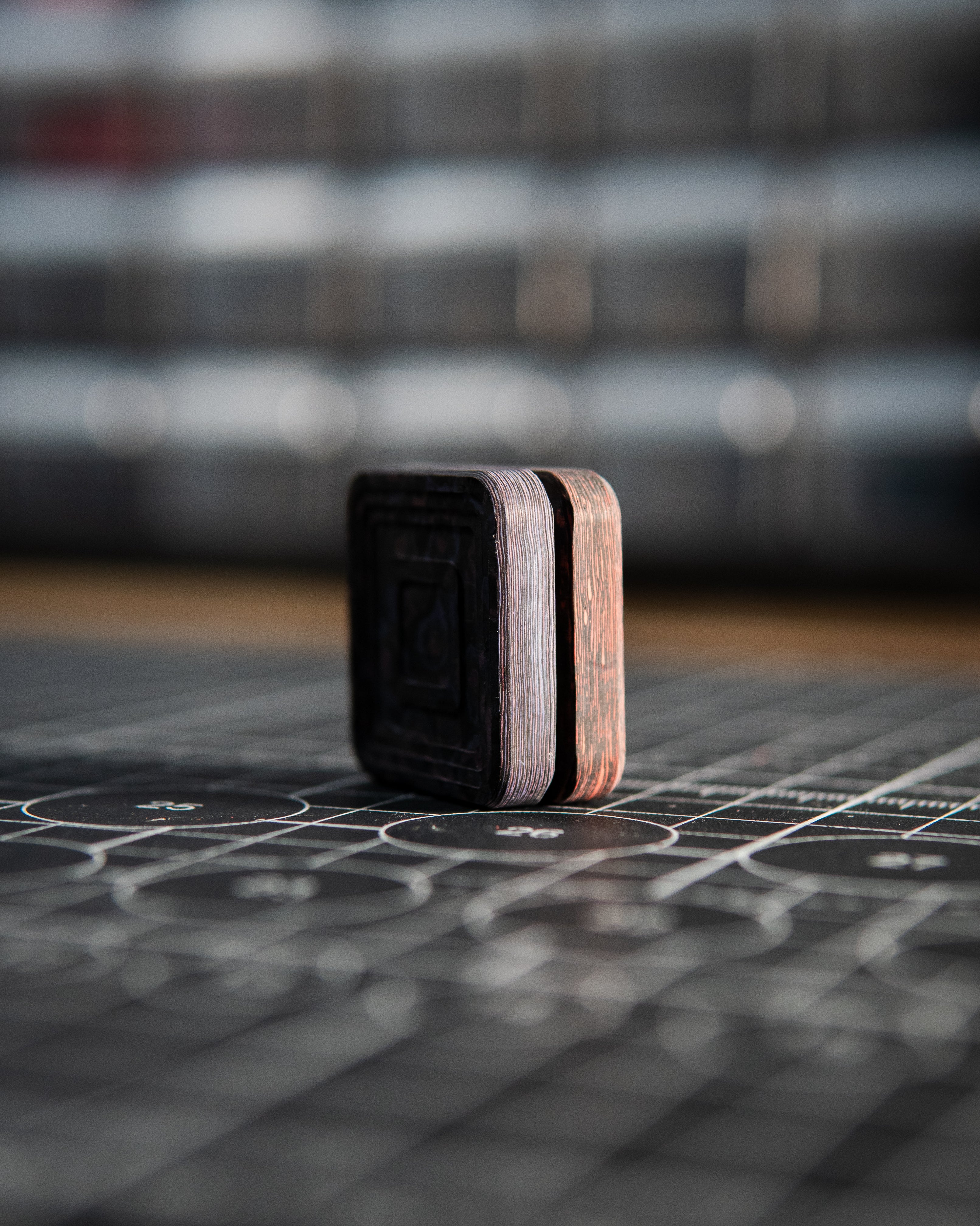 Mini Tile Fidget Slider - Maker's Choice, MIXED Purple Haze & Lava Flow Carbon Fiber