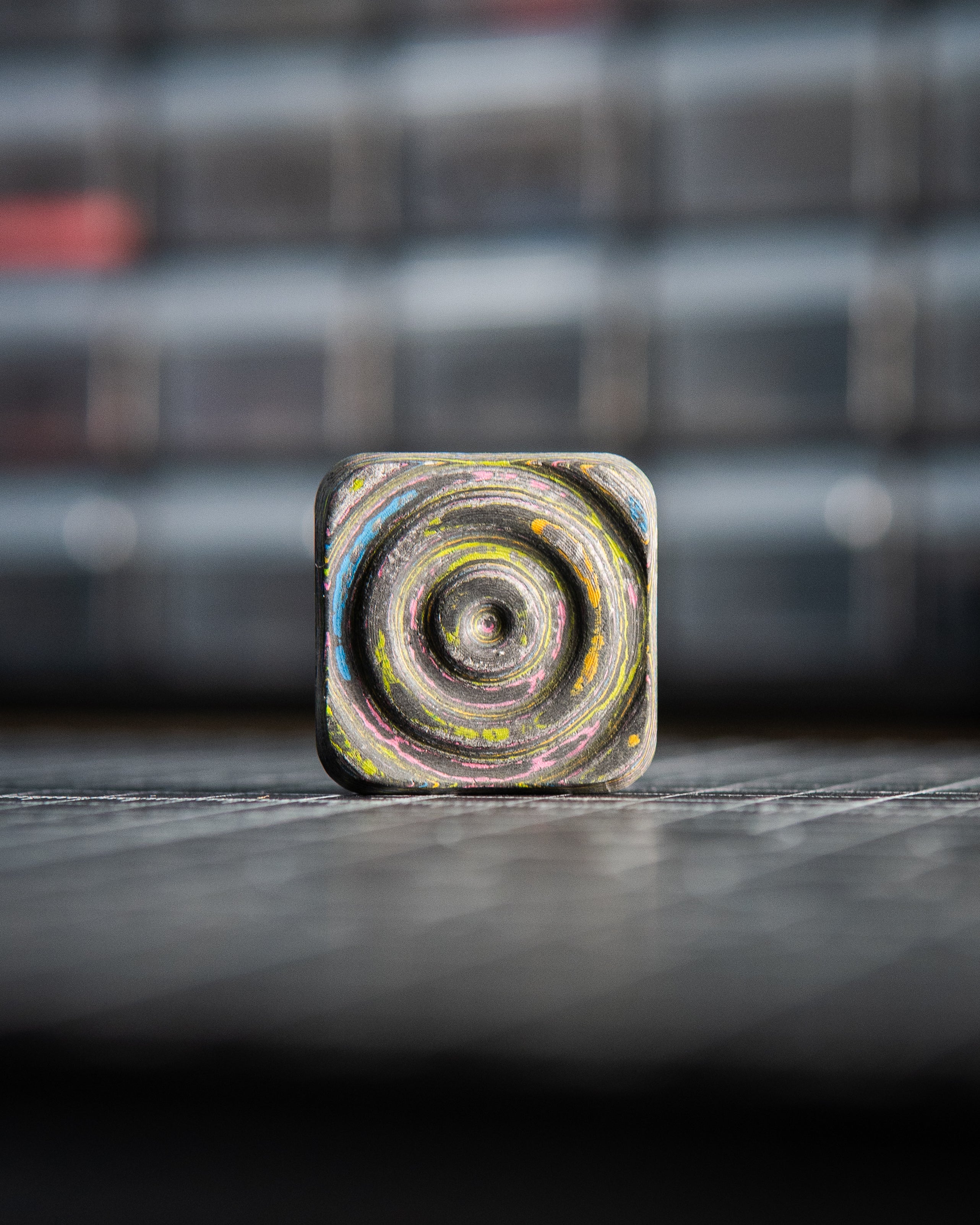 Mini V2 Ripple Tile Fidget Slider - Maker's Choice, 80's Camo Carbon