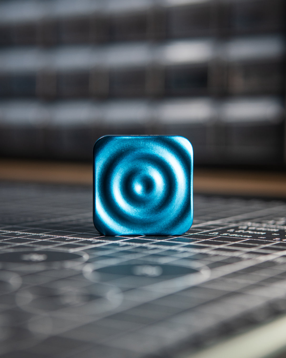 Mini V2 Tile Fidget Slider, Ripple - Aluminum Tidepool Blue