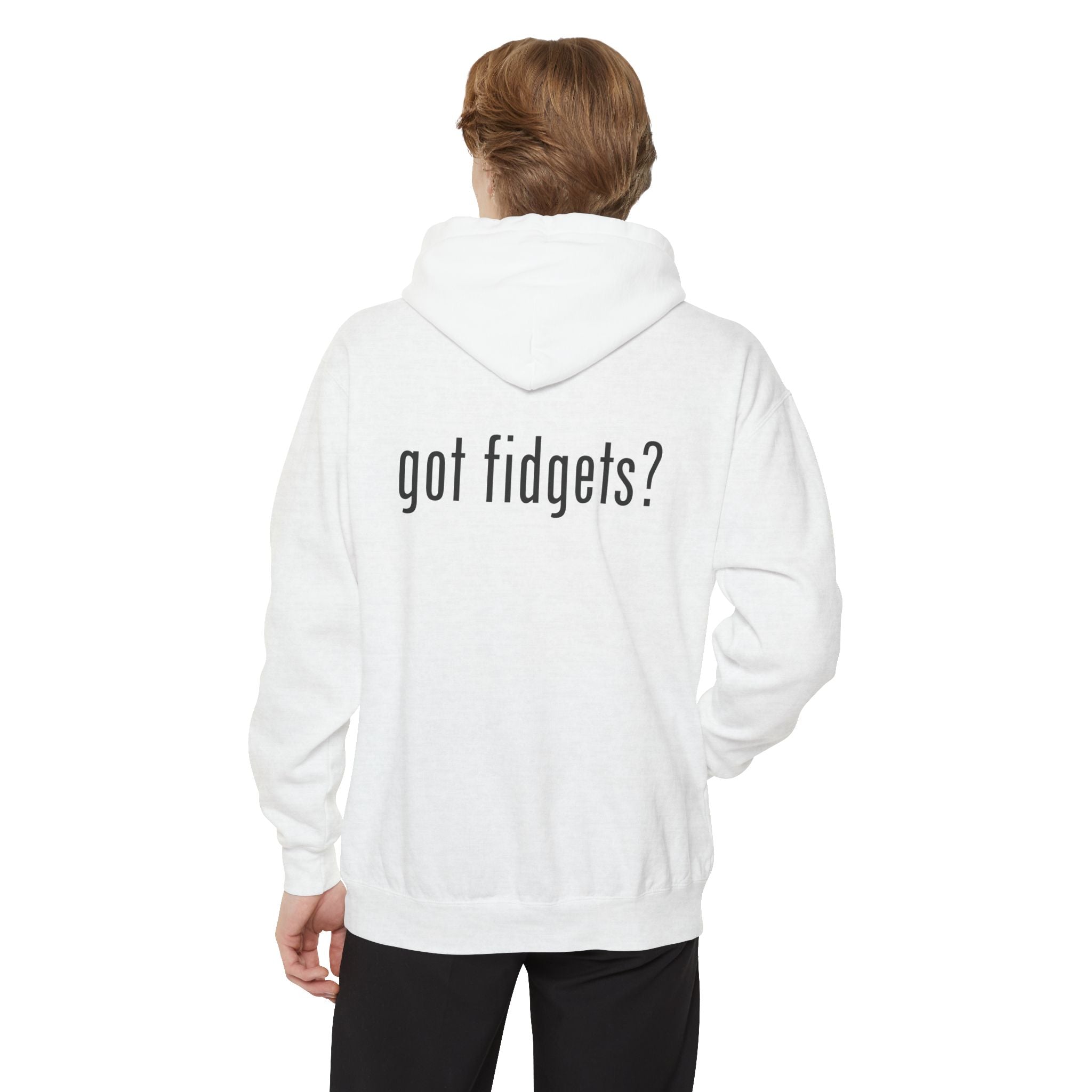 “got fidgets?” Minimalist Hoodie