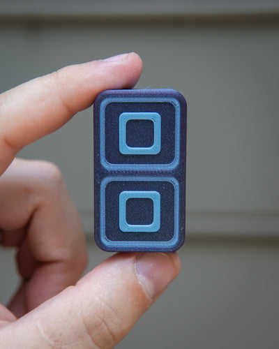 Echo Tile Fidget Slider - Maker's Choice, Galaxy Purple & Blue Glow Plastic