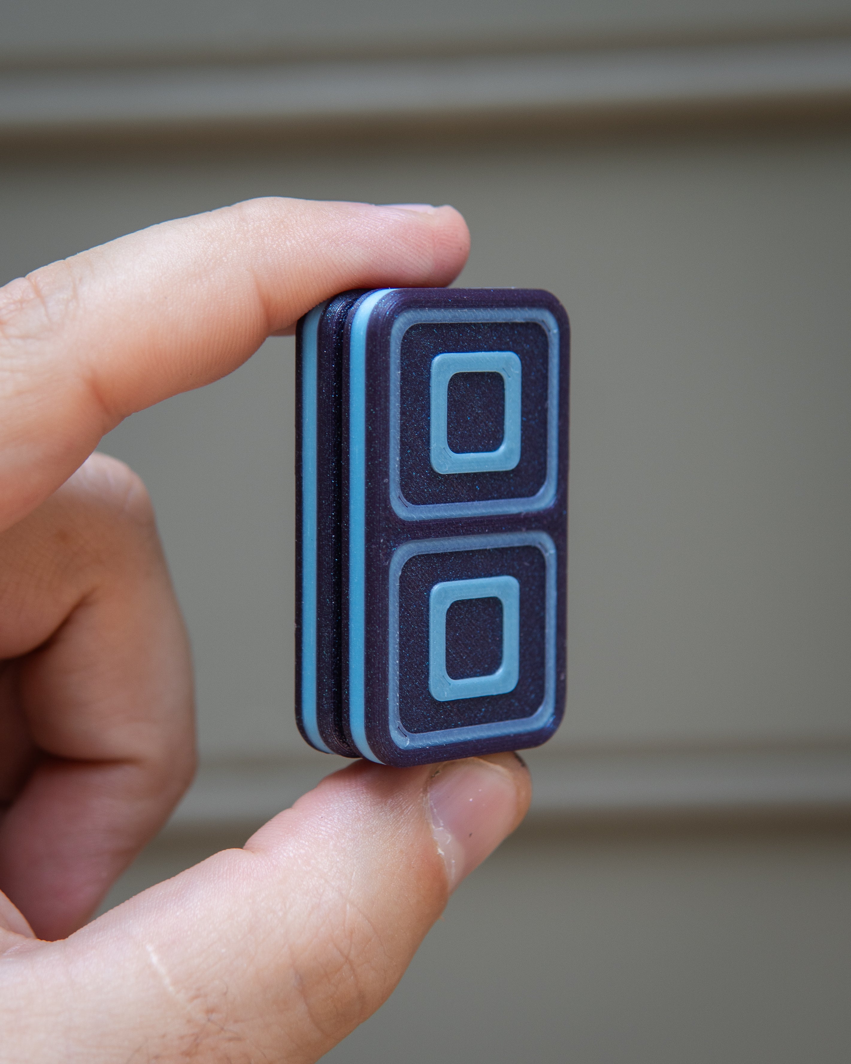 Echo Tile Fidget Slider - Maker's Choice, Galaxy Purple & Blue Glow Plastic