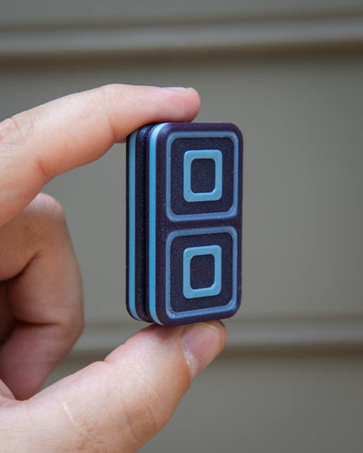 Echo Tile Fidget Slider - Maker's Choice, Galaxy Purple & Blue Glow Plastic