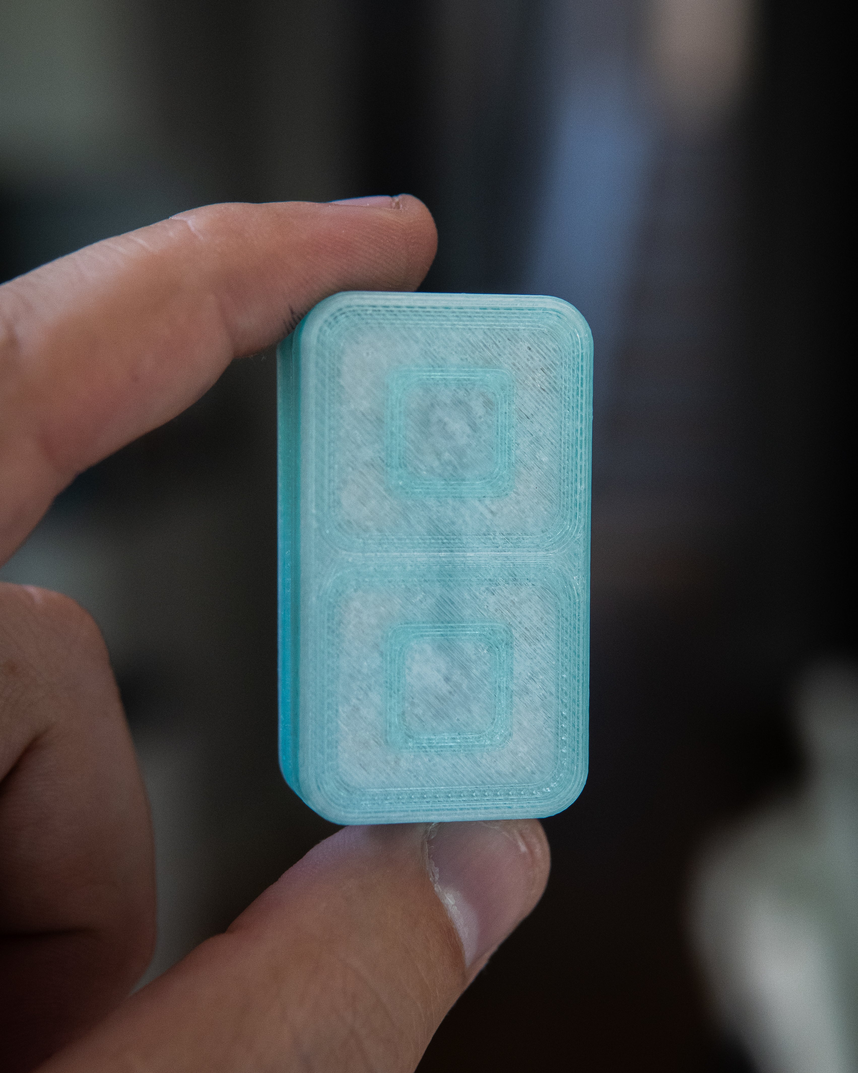 Echo Tile Fidget Slider - Maker's Choice, Translucent PETG Clear & Green