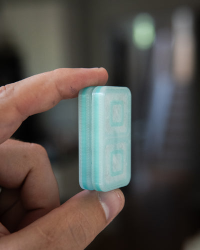 Echo Tile Fidget Slider - Maker's Choice, Translucent PETG Clear & Green