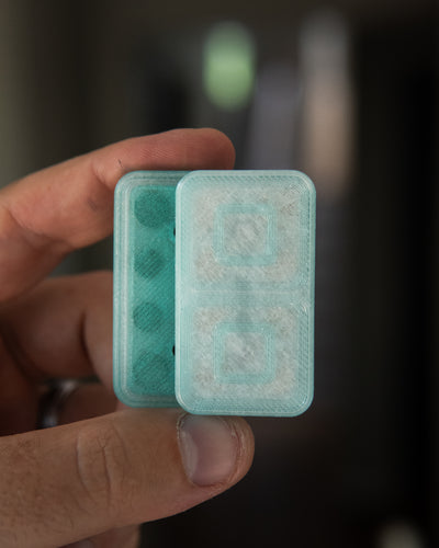 Echo Tile Fidget Slider - Maker's Choice, Translucent PETG Clear & Green