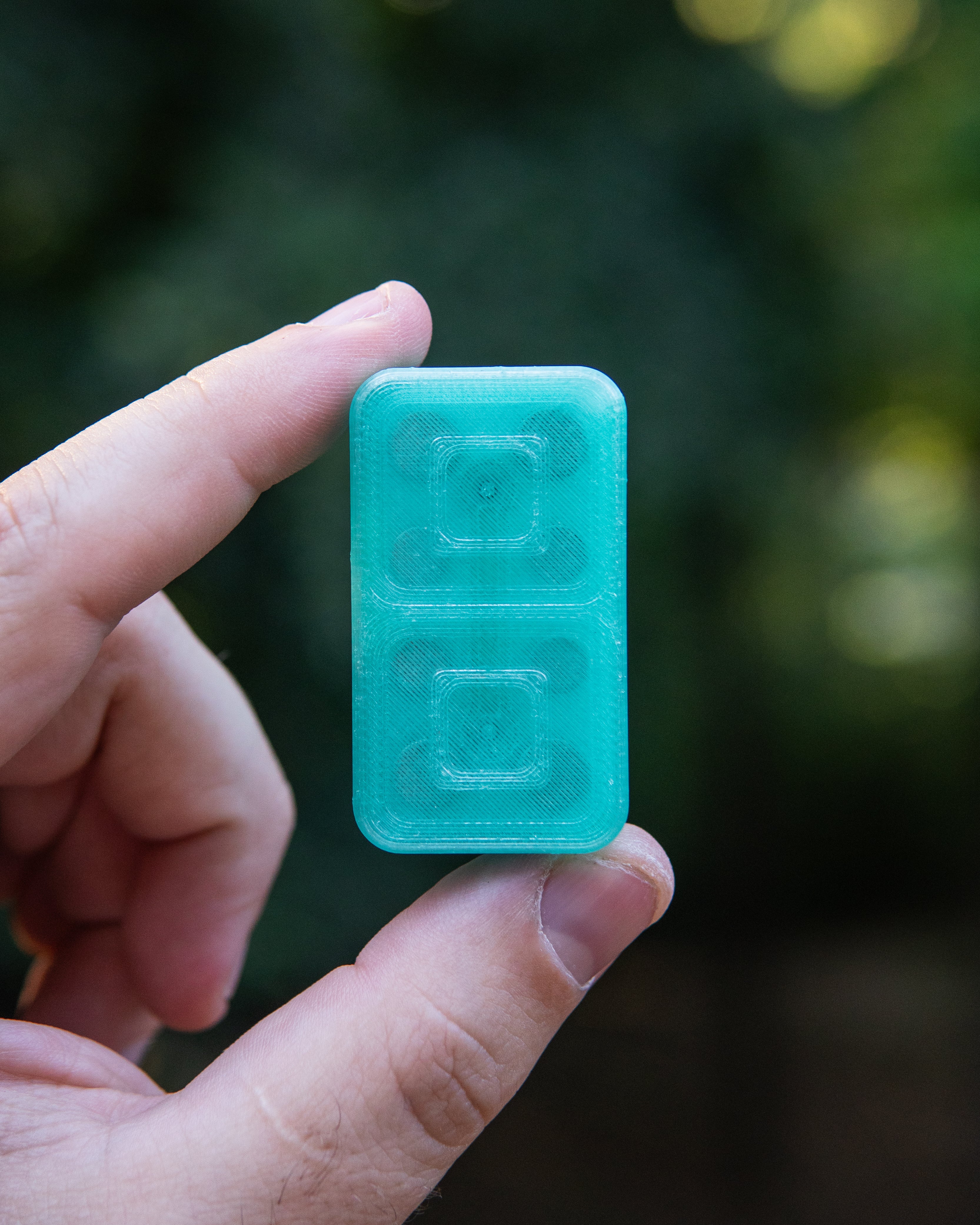 Echo Tile Fidget Slider - Maker's Choice, Translucent PETG Green