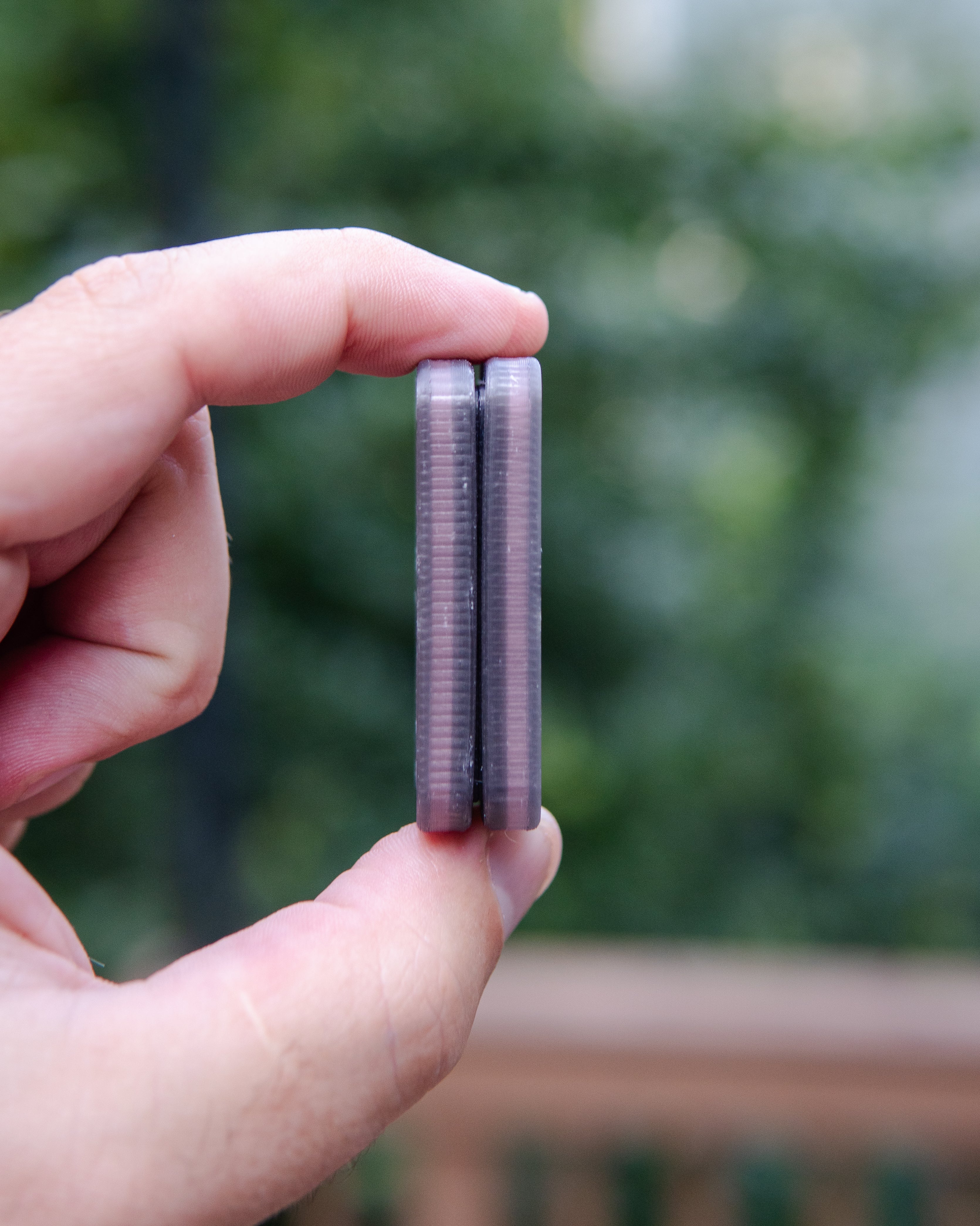 Echo Tile Fidget Slider - Maker's Choice, Translucent PETG Grey & Pink
