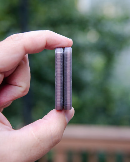 Echo Tile Fidget Slider - Maker's Choice, Translucent PETG Grey & Pink