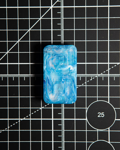 Echo Tile Fidget Slider - Maker's Choice, Dank Blanks Blue Swirl Resin
