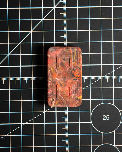 Echo Tile Fidget Slider - Maker's Choice, Dank Blanks Red Swirl Resin