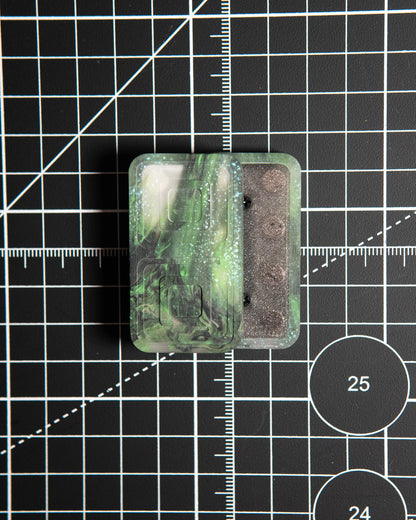 Echo Tile Fidget Slider - Maker's Choice, Dank Blanks Green Sparkle [BLEM]