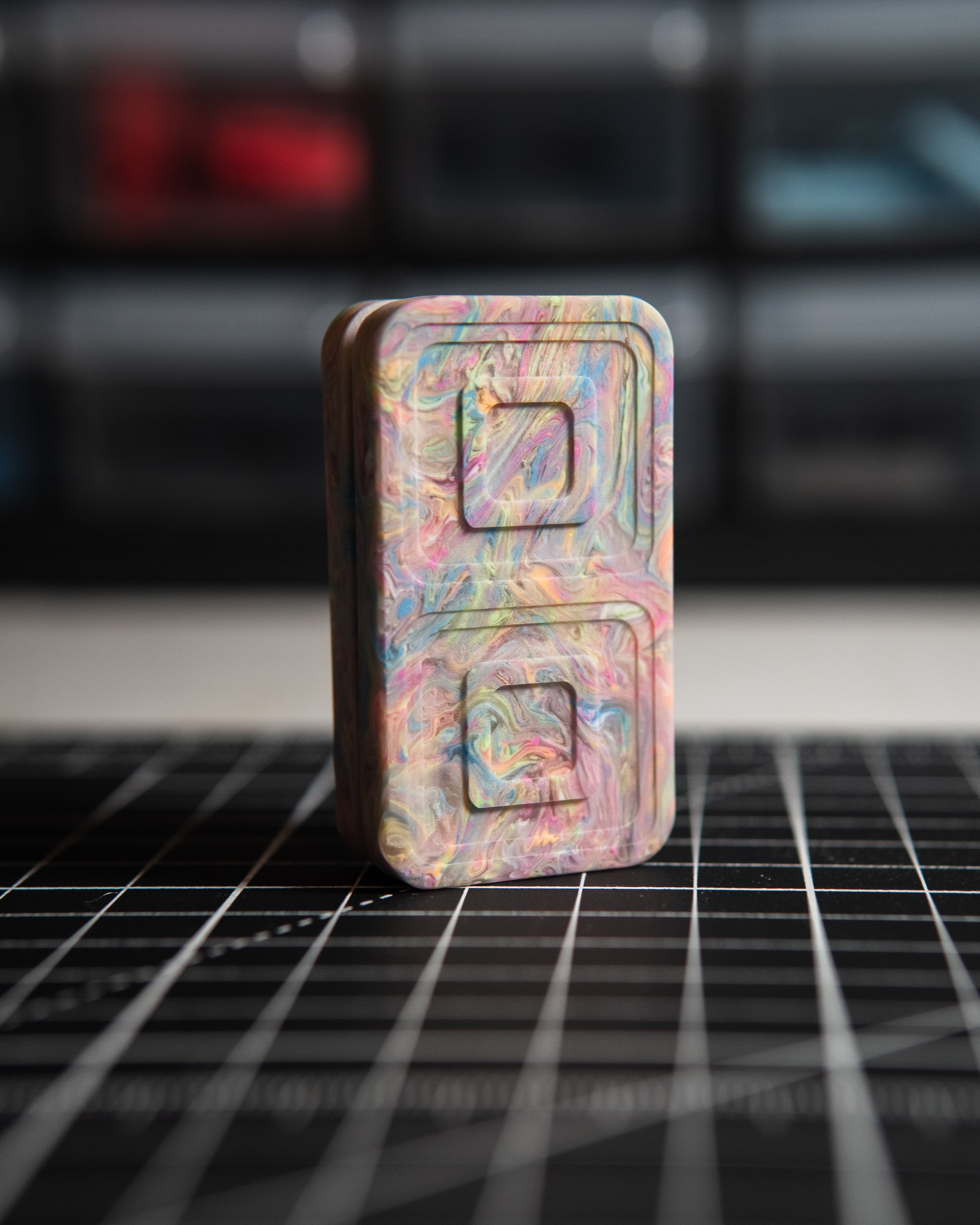 Echo Tile Fidget Slider - Maker's Choice, Dank Blanks Light Multi-Color [BLEM]