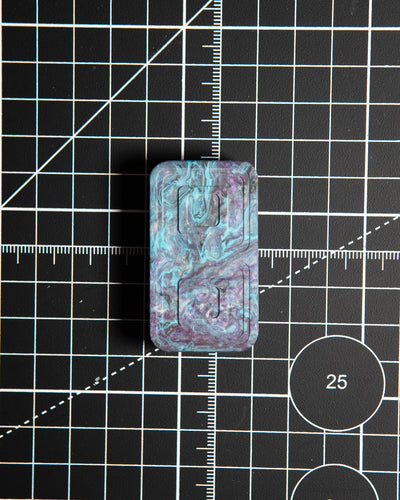 Echo Tile Fidget Slider - Maker's Choice, Dank Blanks Teal & Dark Blue
