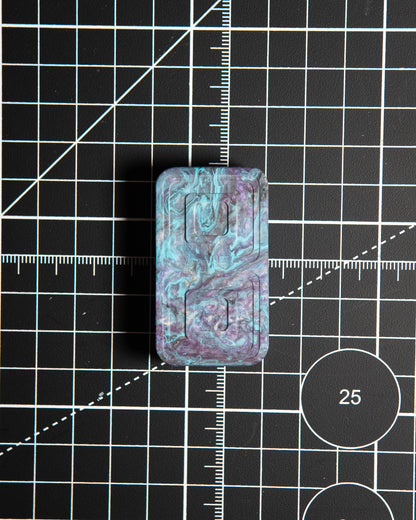Echo Tile Fidget Slider - Maker's Choice, Dank Blanks Teal & Dark Blue