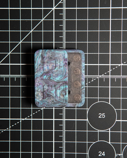 Echo Tile Fidget Slider - Maker's Choice, Dank Blanks Teal & Dark Blue