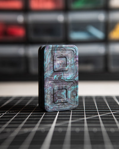 Echo Tile Fidget Slider - Maker's Choice, Dank Blanks Teal & Dark Blue