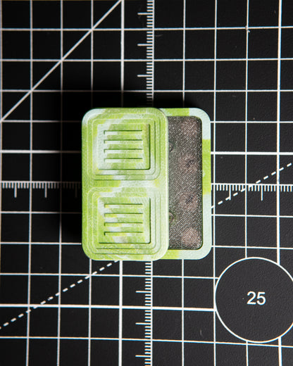 Delta Tile Fidget Slider - Maker's Choice, Aqua Jade Marbled G10