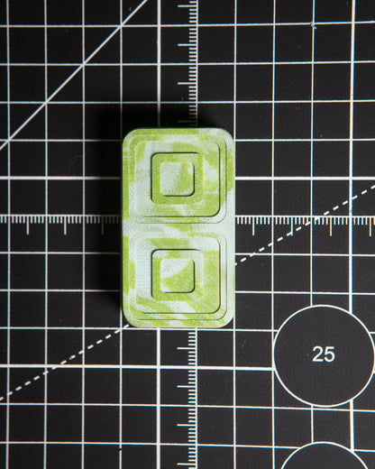 Echo Tile Fidget Slider - Maker's Choice, Aqua Jade Marbled G10