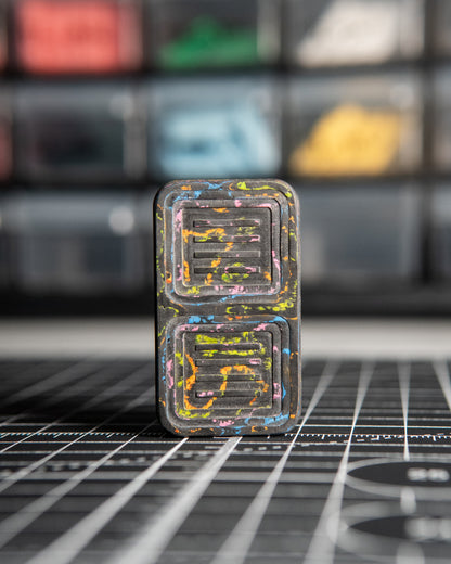 Delta Pro Tile Fidget Slider - Maker's Choice, 80's Camo Carbon Fiber