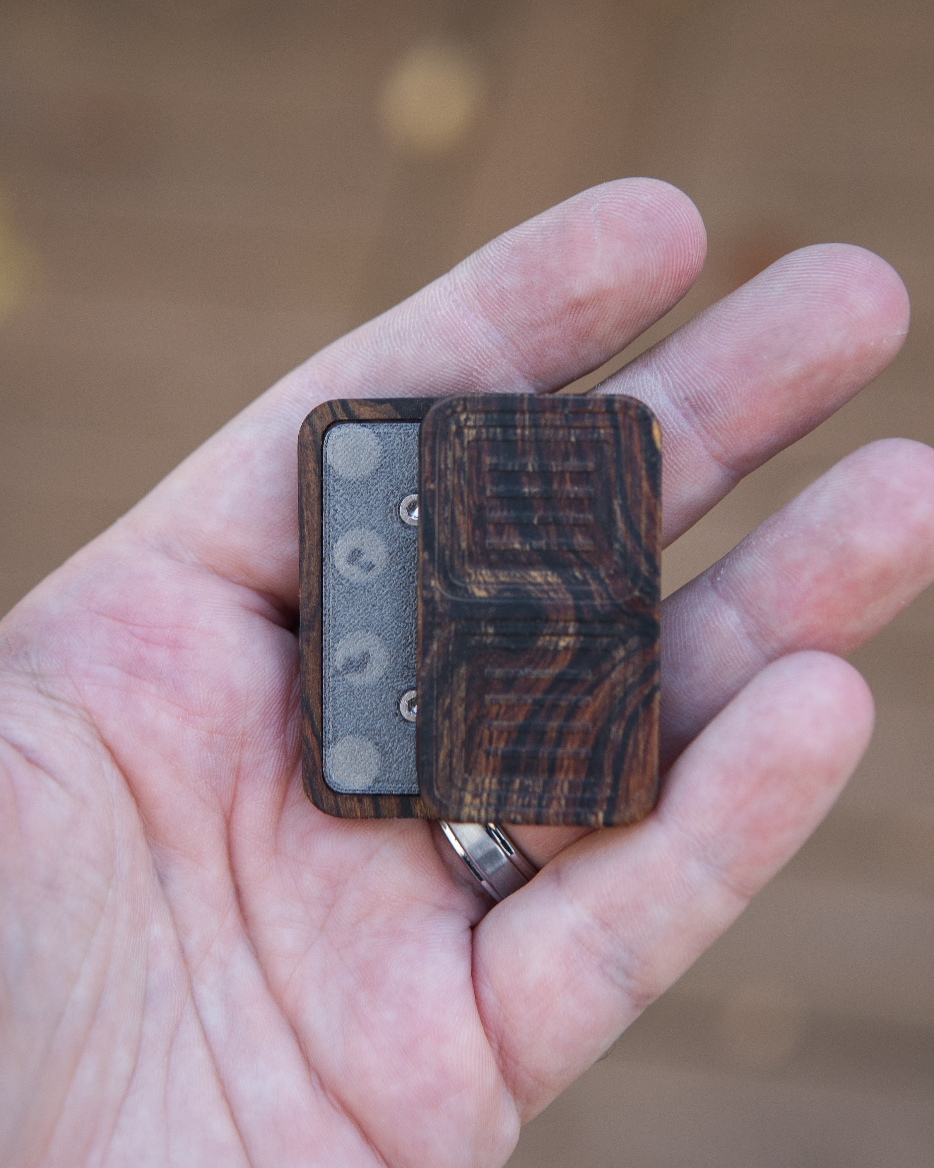 Delta Tile Fidget Slider - Maker's Choice, Ironwood